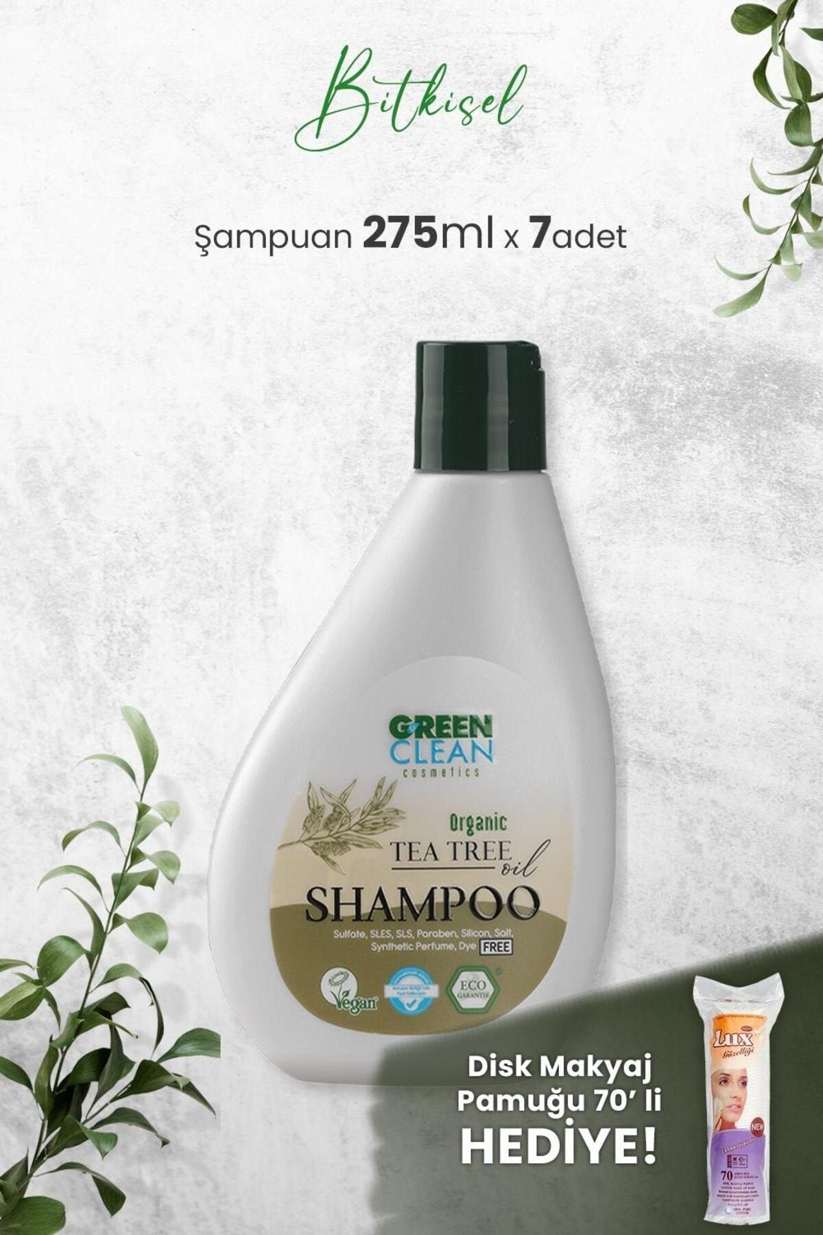 شامپو درخت چای 275 میلی لیتر در 7 عدد و هدیه Green Clean