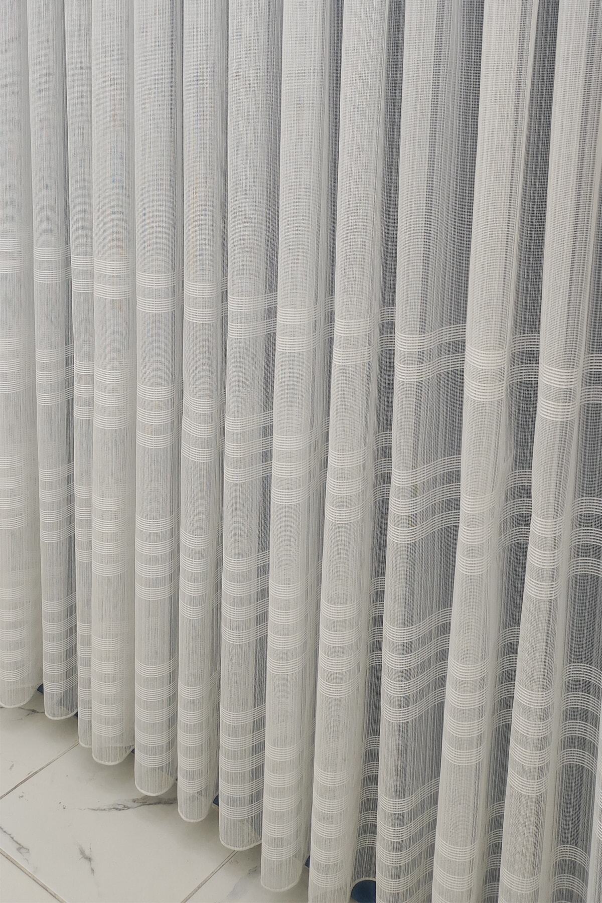 evihtiyaclarim by IOC-Tulle Curtain Heavy Weight Row Taped Simple Useful Tulle Curtain 1 x 2 Sparse Pleated Tulle Curtain 5