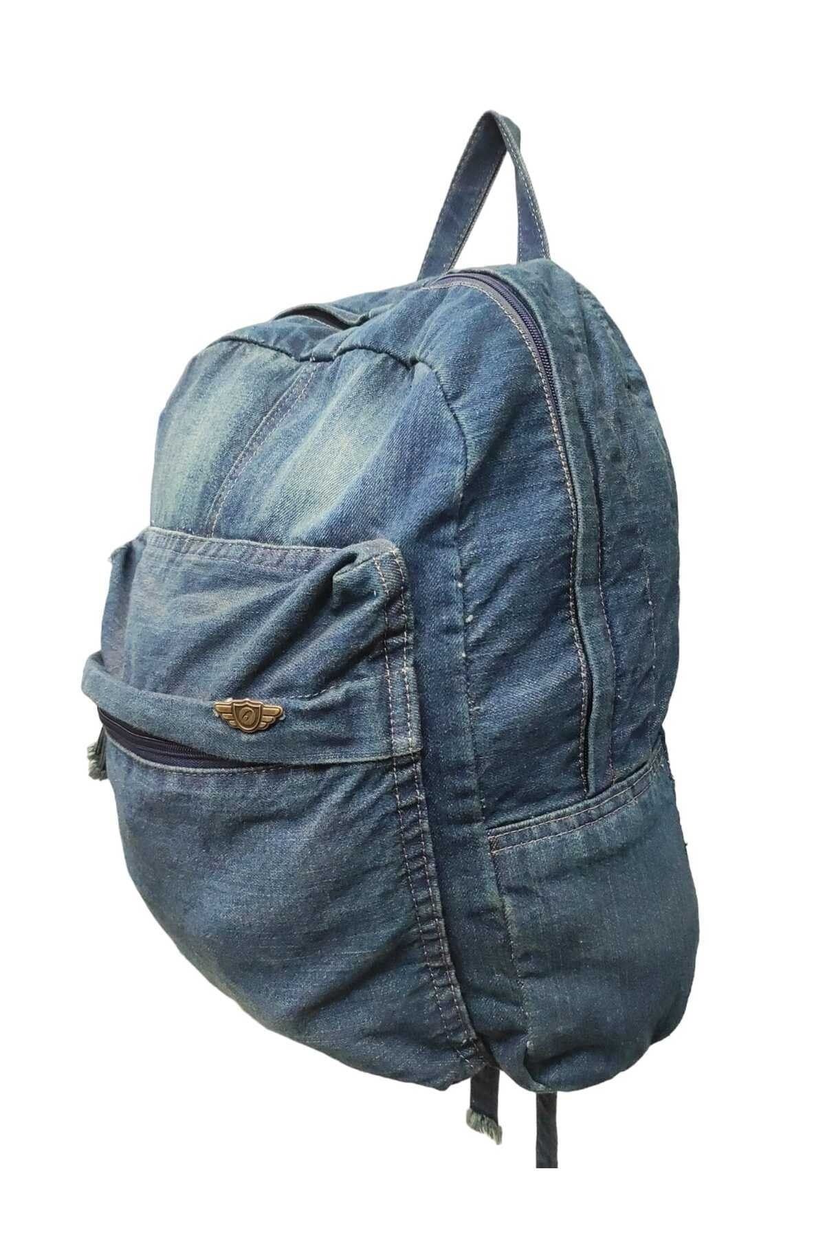 Denim backpack clearance