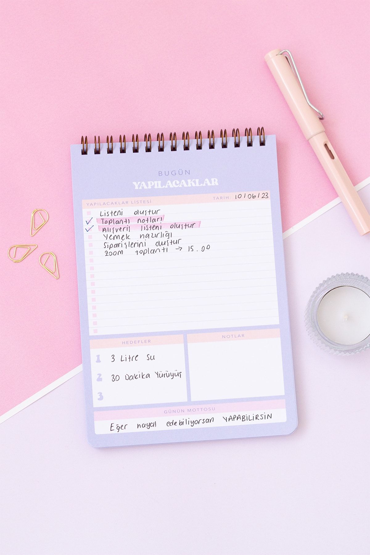 Matt Notebook-Spiral Desktop Planner Set of 3 3