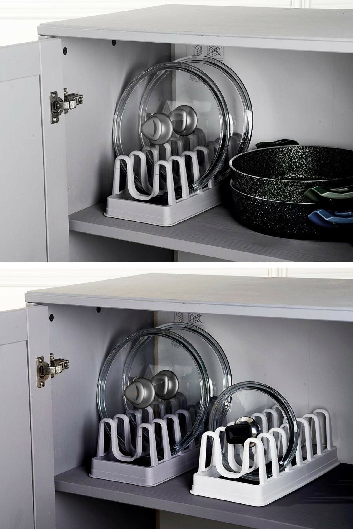 6 Compartment Cookware Lid Rack - Cookware Lid Organizer