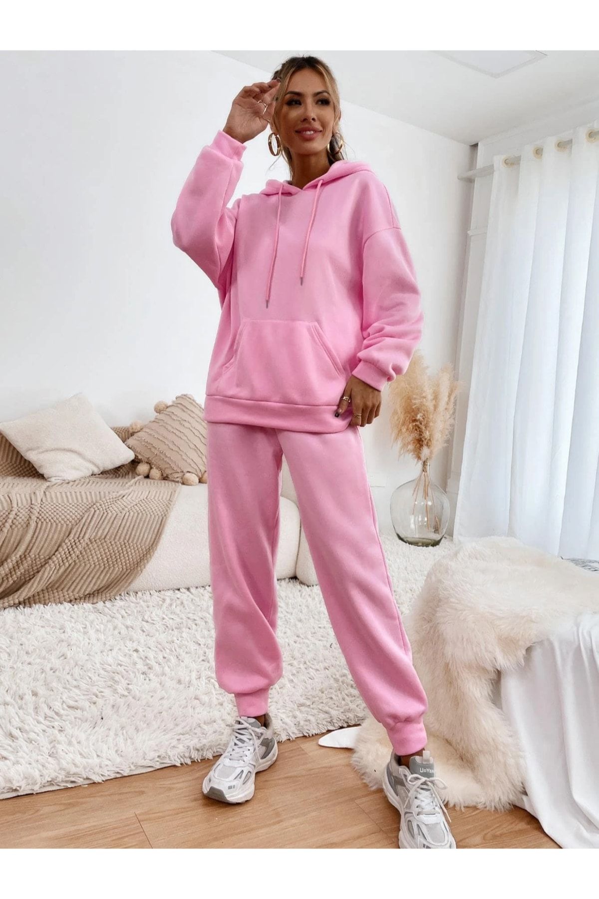 Pink velour tracksuit set 2025