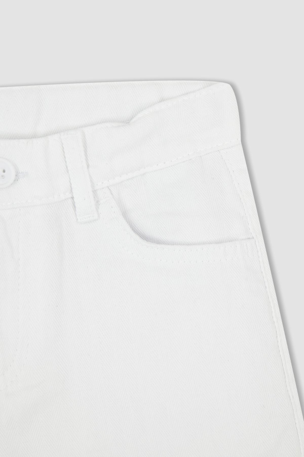 شورت و شلوارک پسرانه سفید دفکتوDefacto | X7512A622HS اورجینال - تصویر 5