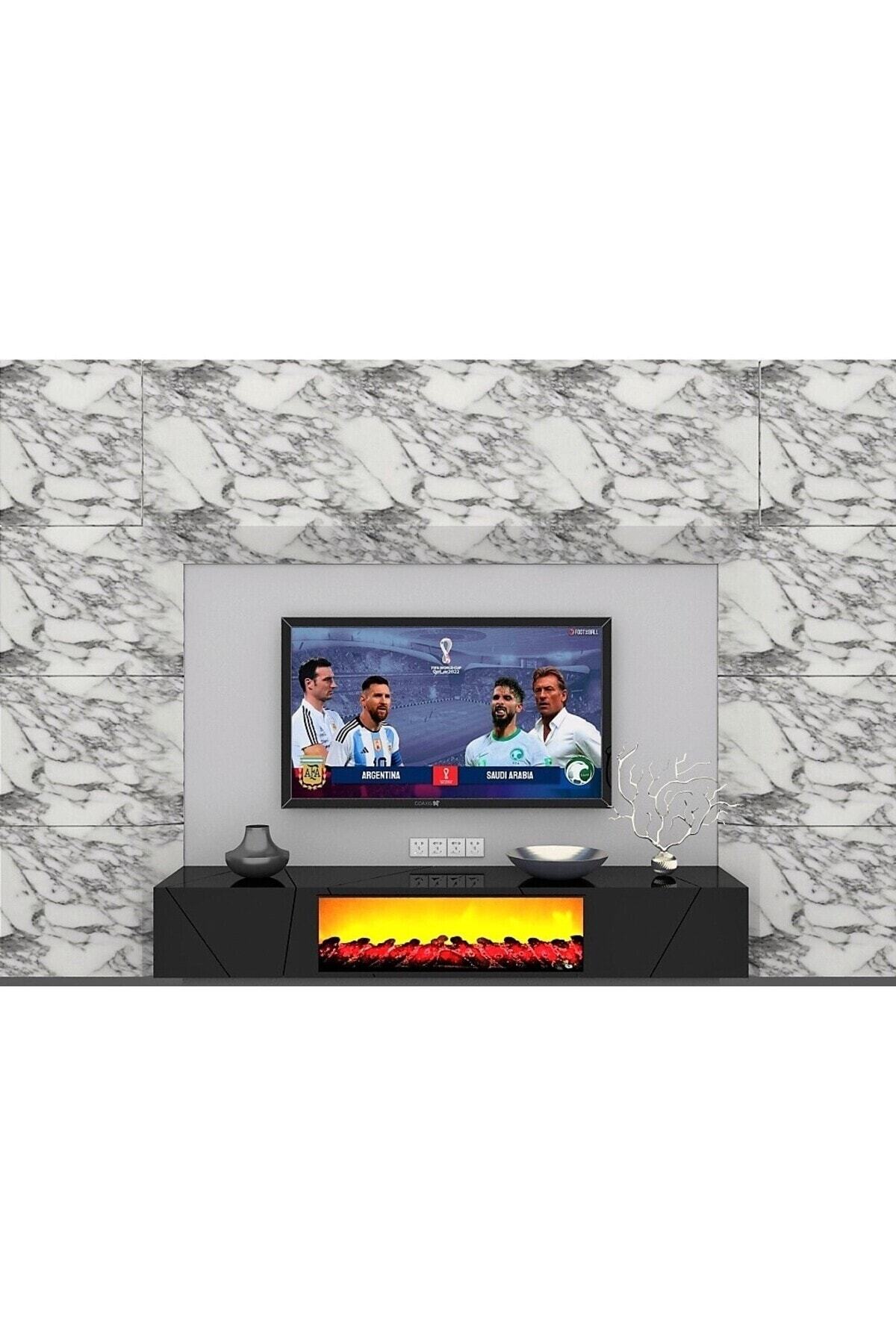 DEKORATİF ŞÖMİNE 5 RENK EFEKTİ+Bluetooht + Uzaktan Kumanda + ateş çıtırtısı 100X35X14 5
