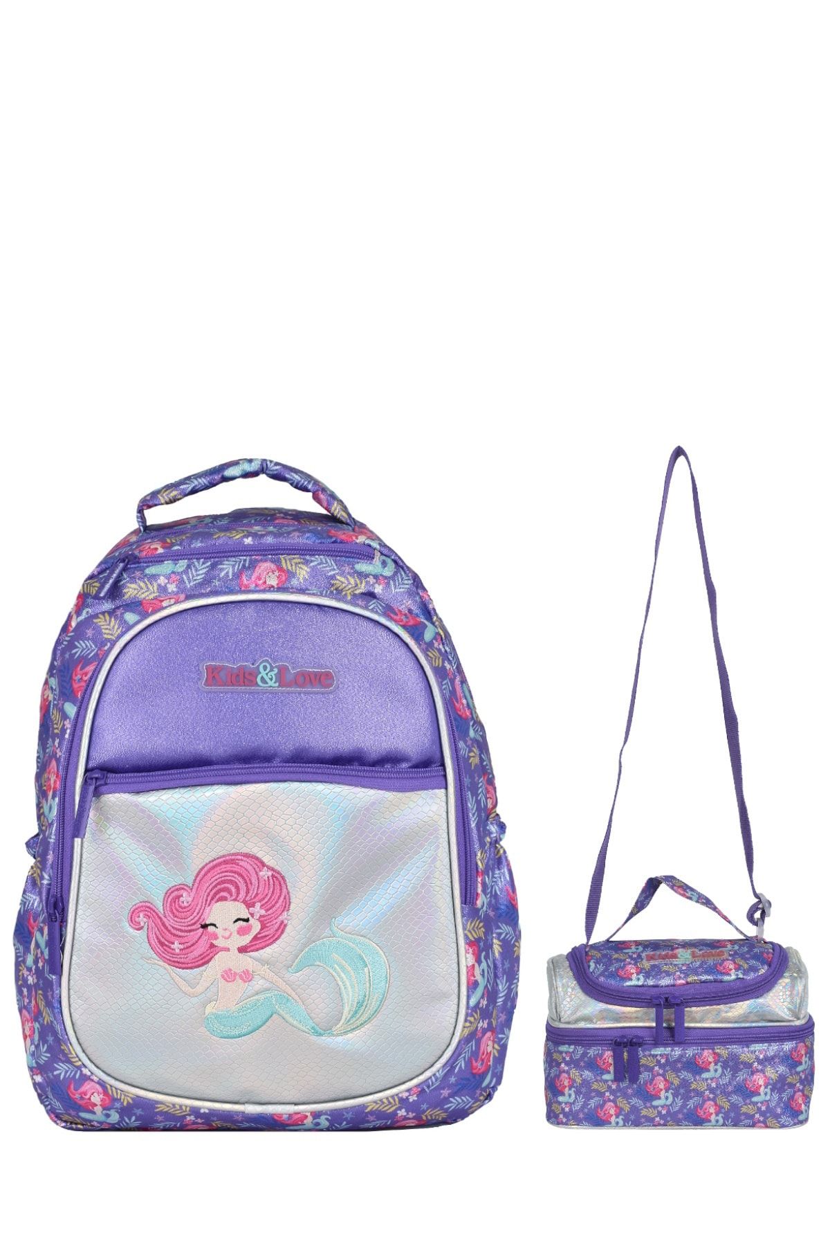 Mermaid backpack deals and lunchbox