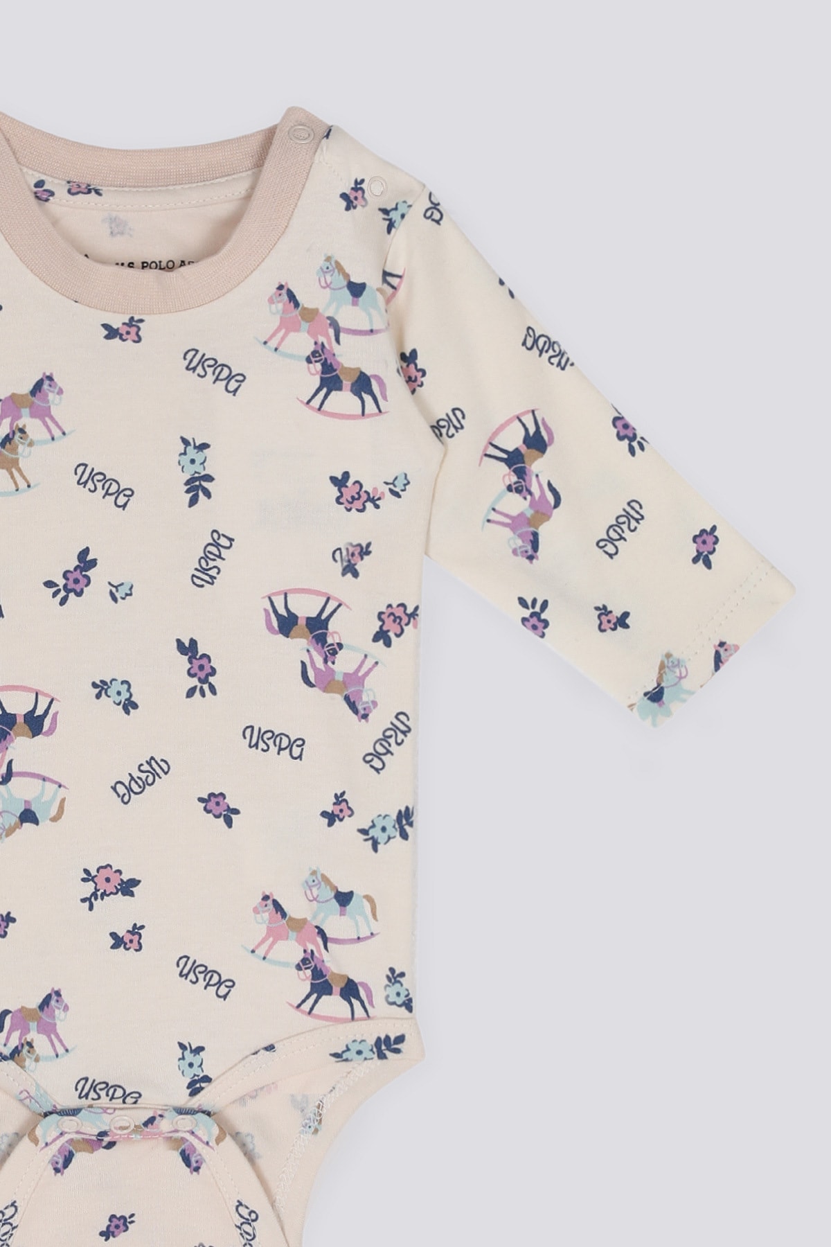 بادی نوزادی دخترانه اکرو U.S. Polo Assn. | USB1023 اورجینال - تصویر 2