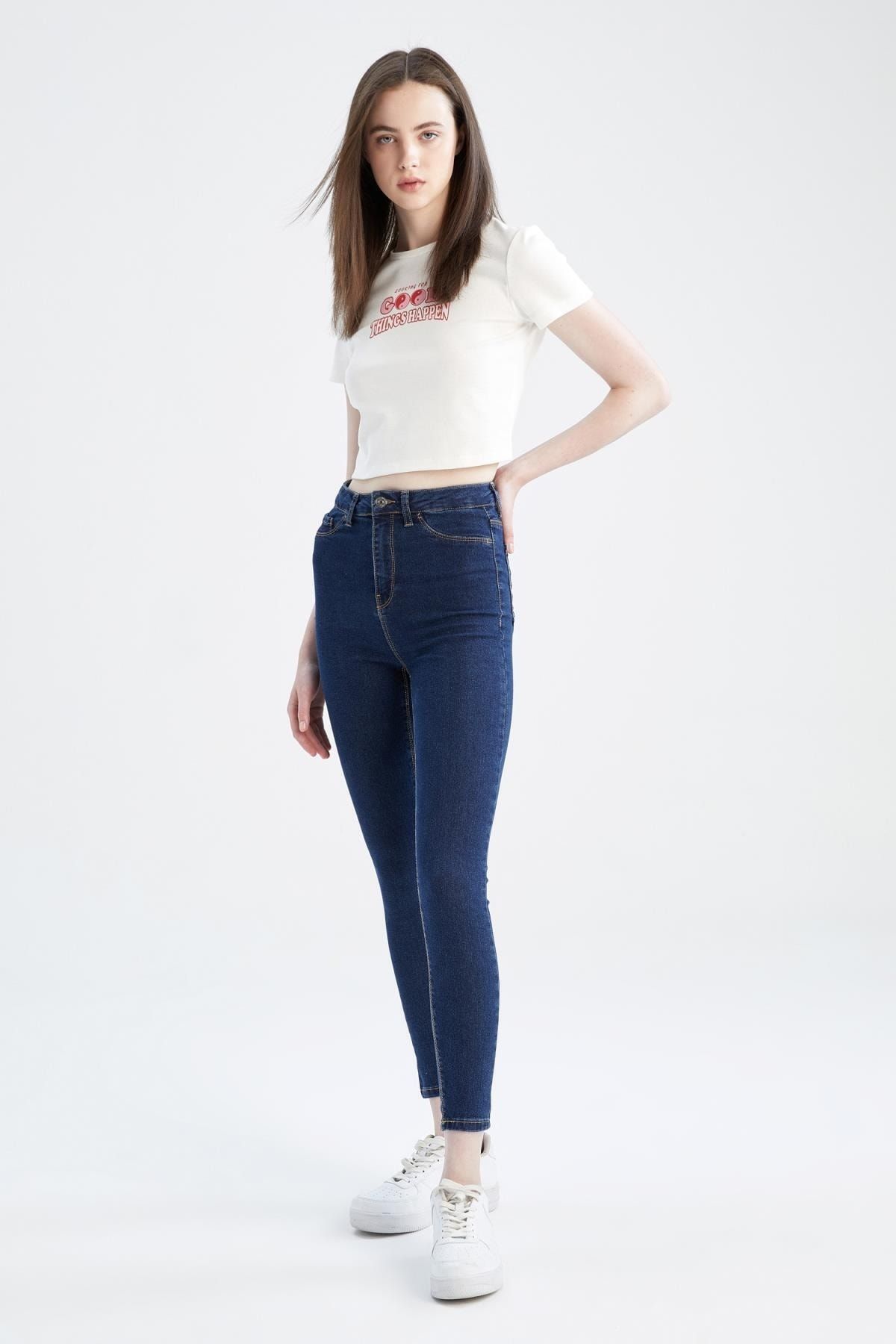 Super Skinny Fit Yüksek Bel Jean Pantolon