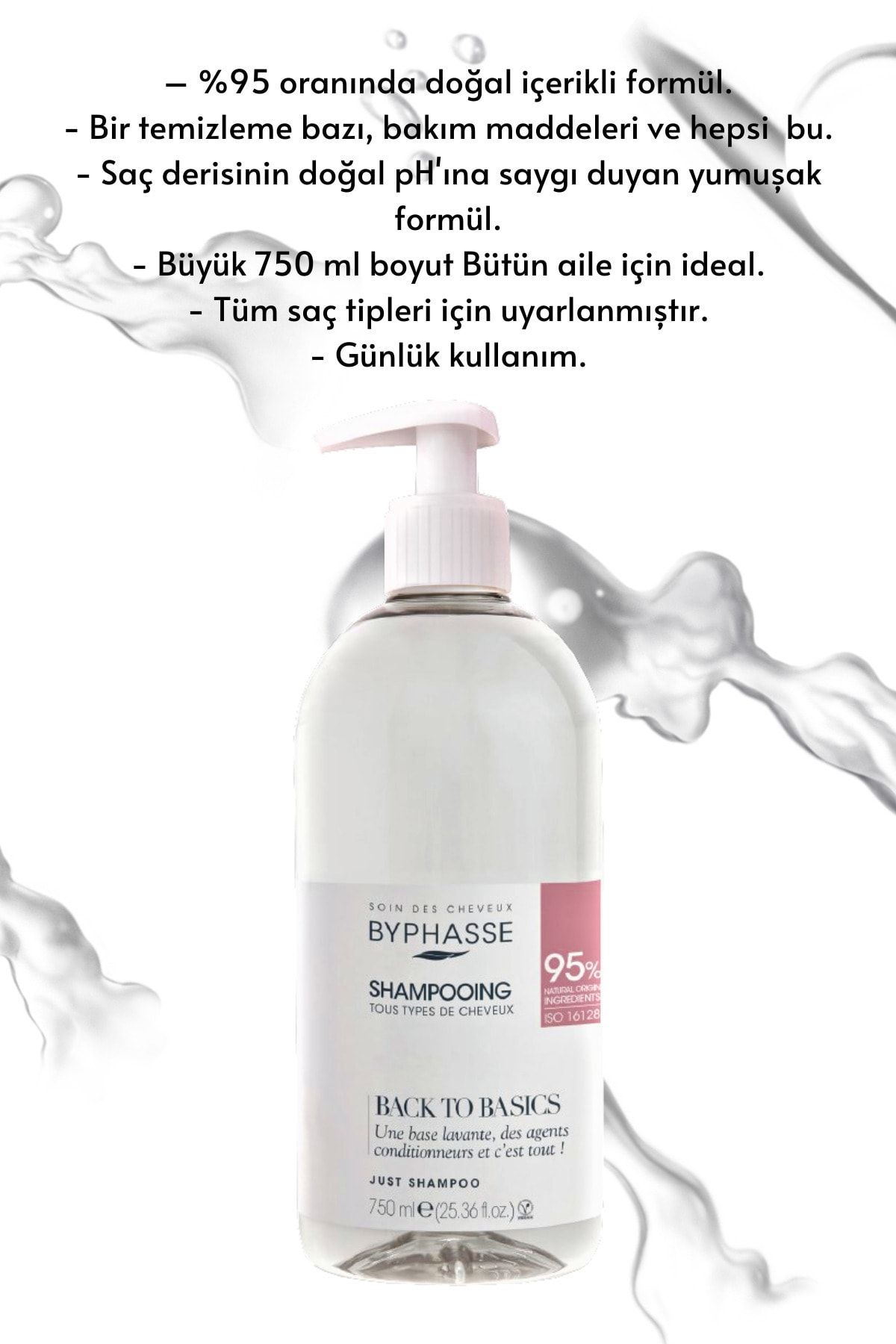 BYPHASSE-Back to Basics Refined Shampoo Special for Normal Hair 750ml 3