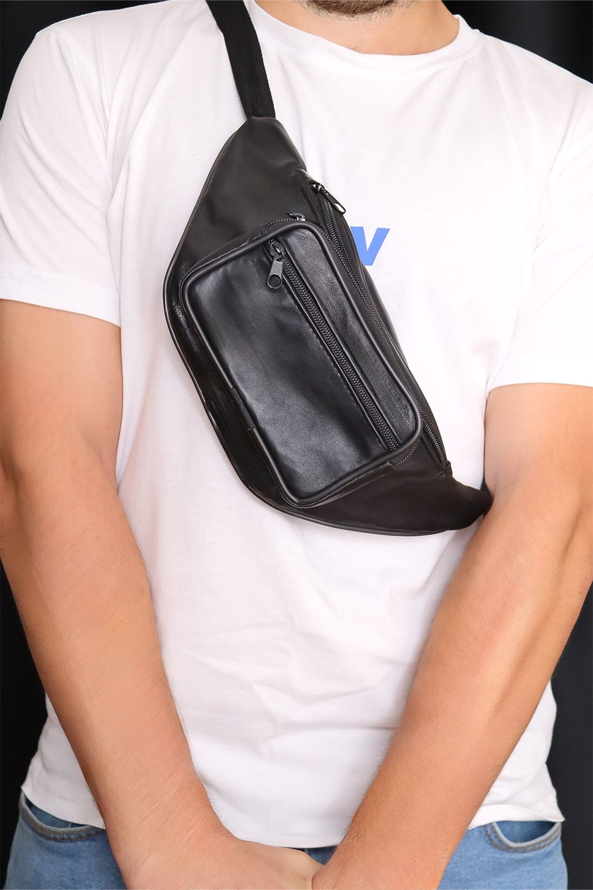 Plain black bum bag 2025