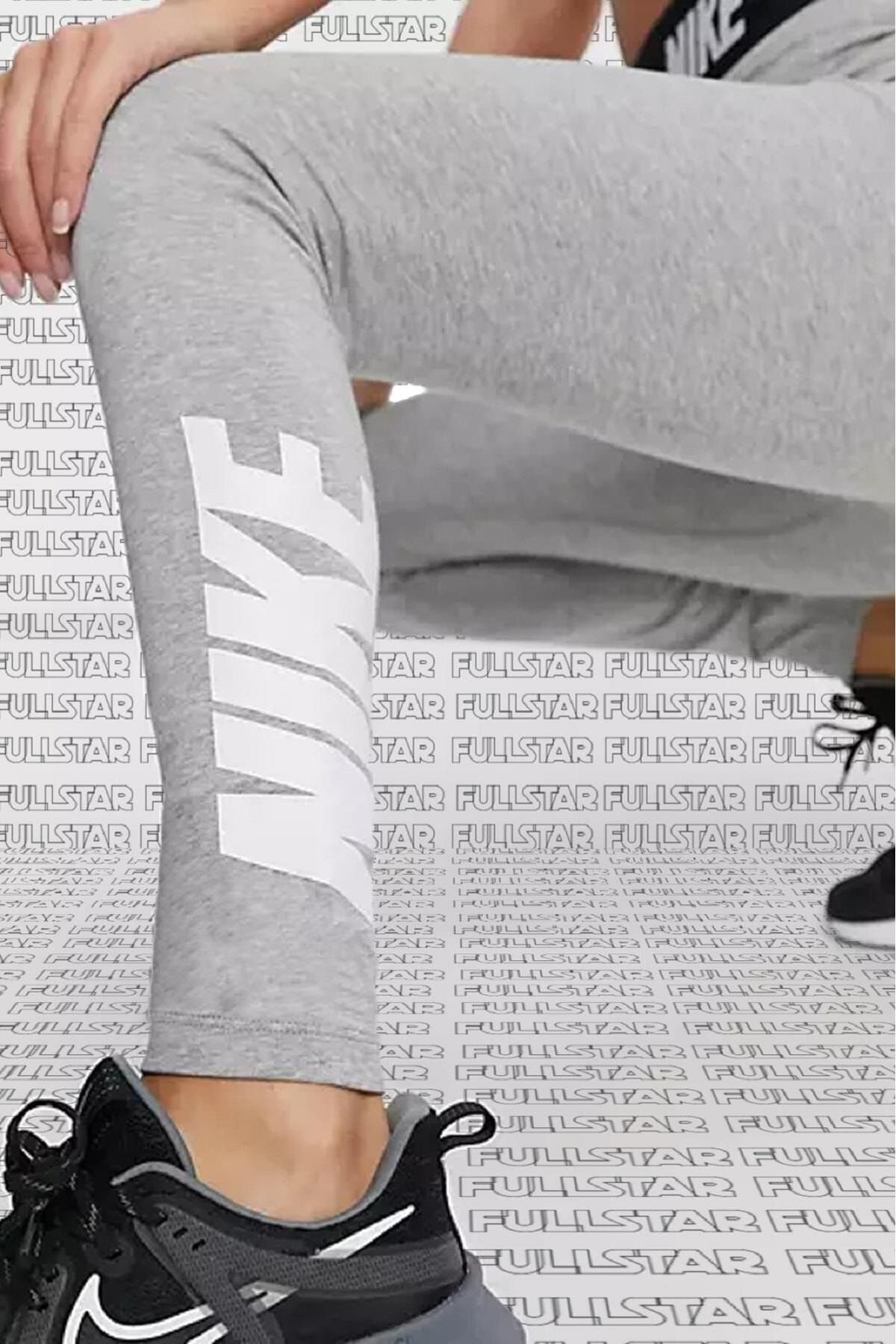 Nike Leggings Club High Rise Cotton High Waisted Cotton Polyester Thin  Leggings Gray - Trendyol
