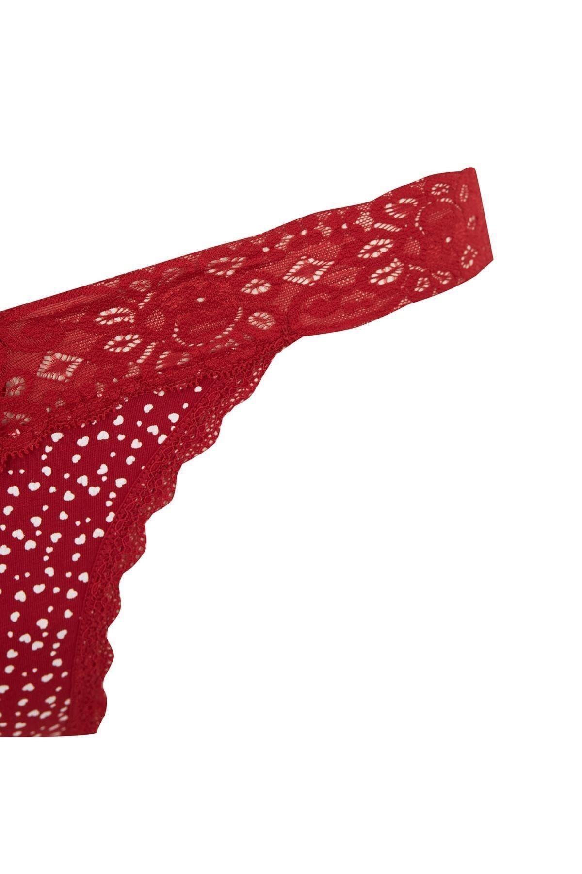 DeFacto-Fall In Love Heart Patterned String Panties 3