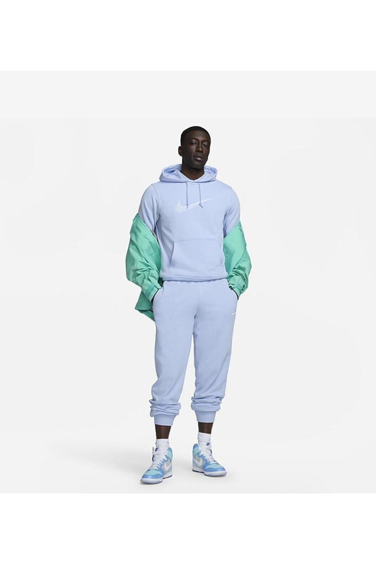 سویشرت اسپرت نایکی مردانه پارچه فیروزه اسپرت راسته Boxy    Relaxed/ریلکس اسپرت | Nike TYCO60ORAN169044924623909 - تصویر 6