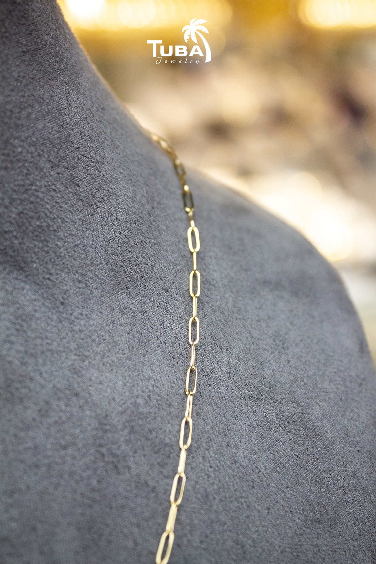 TUBA KUYUMCULUK 14 Ayar Altın Ataş Kolye, Zarif Altın Kadın Kolye