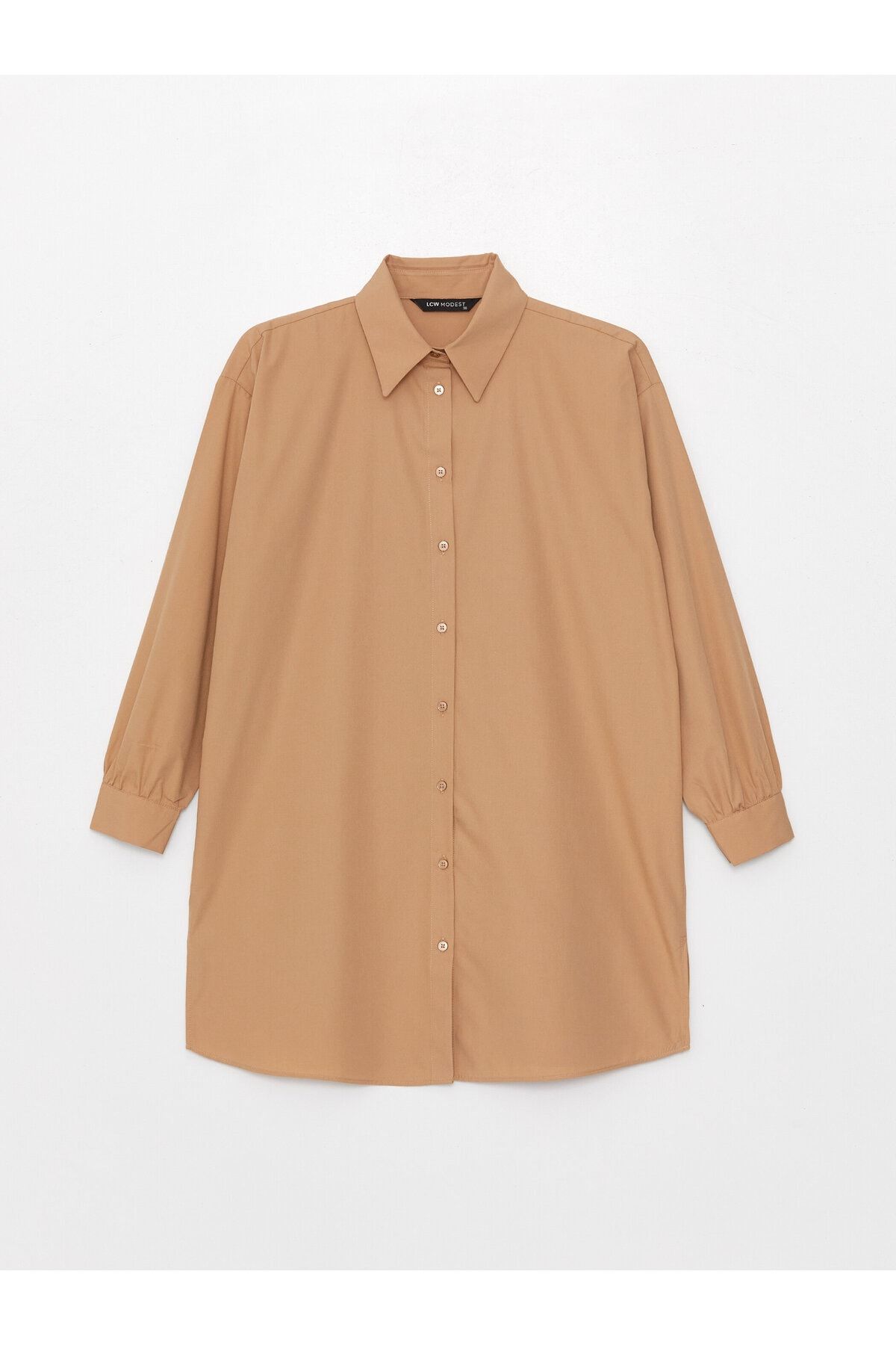 LC Waikiki-Tunica de dama oversize - guler camasa, uni, maneca lunga 6