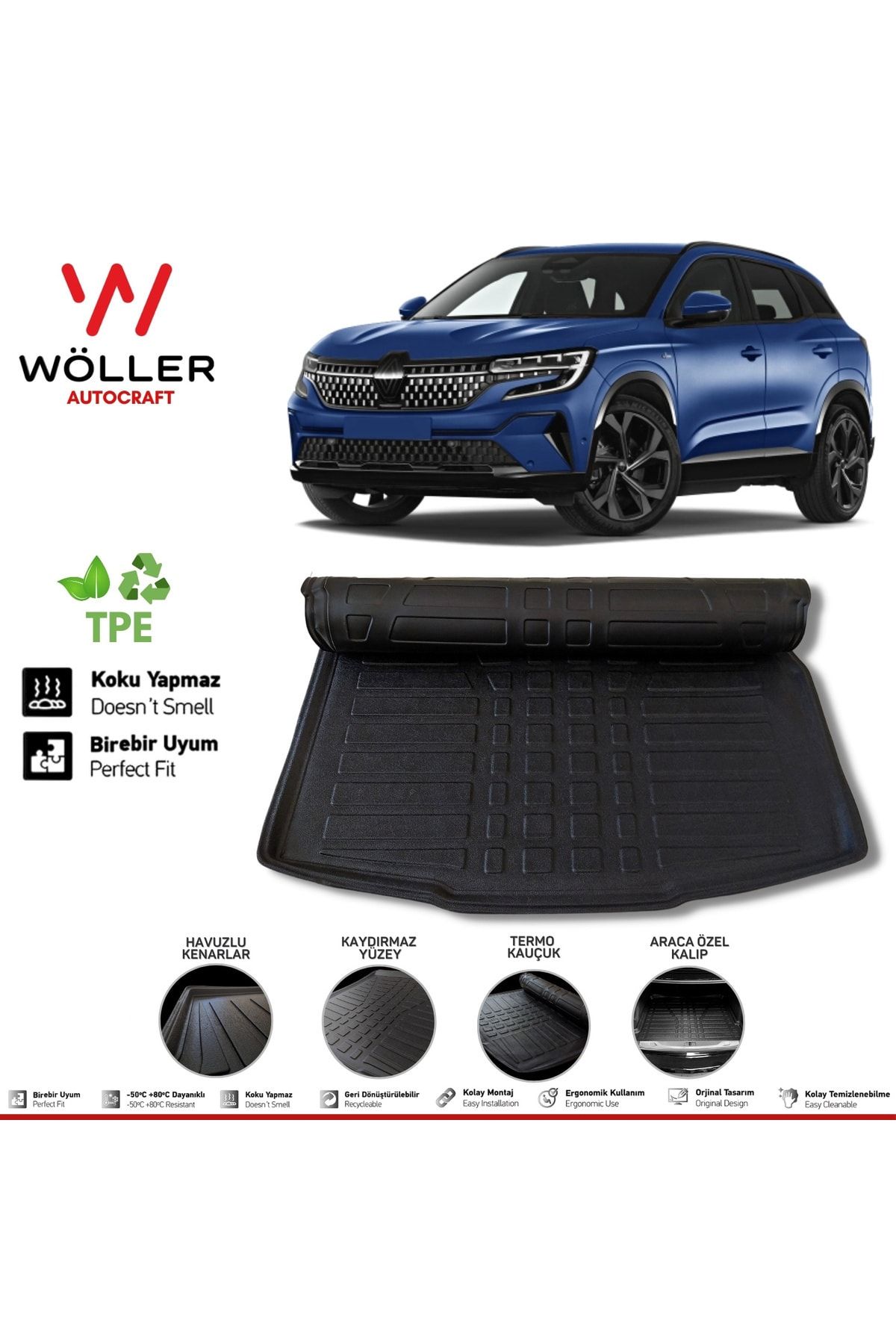 Багажный пул Wöller Renault Austral после 2023 года 3D Wöller Ultraflex Flexible wöllerultraflex170