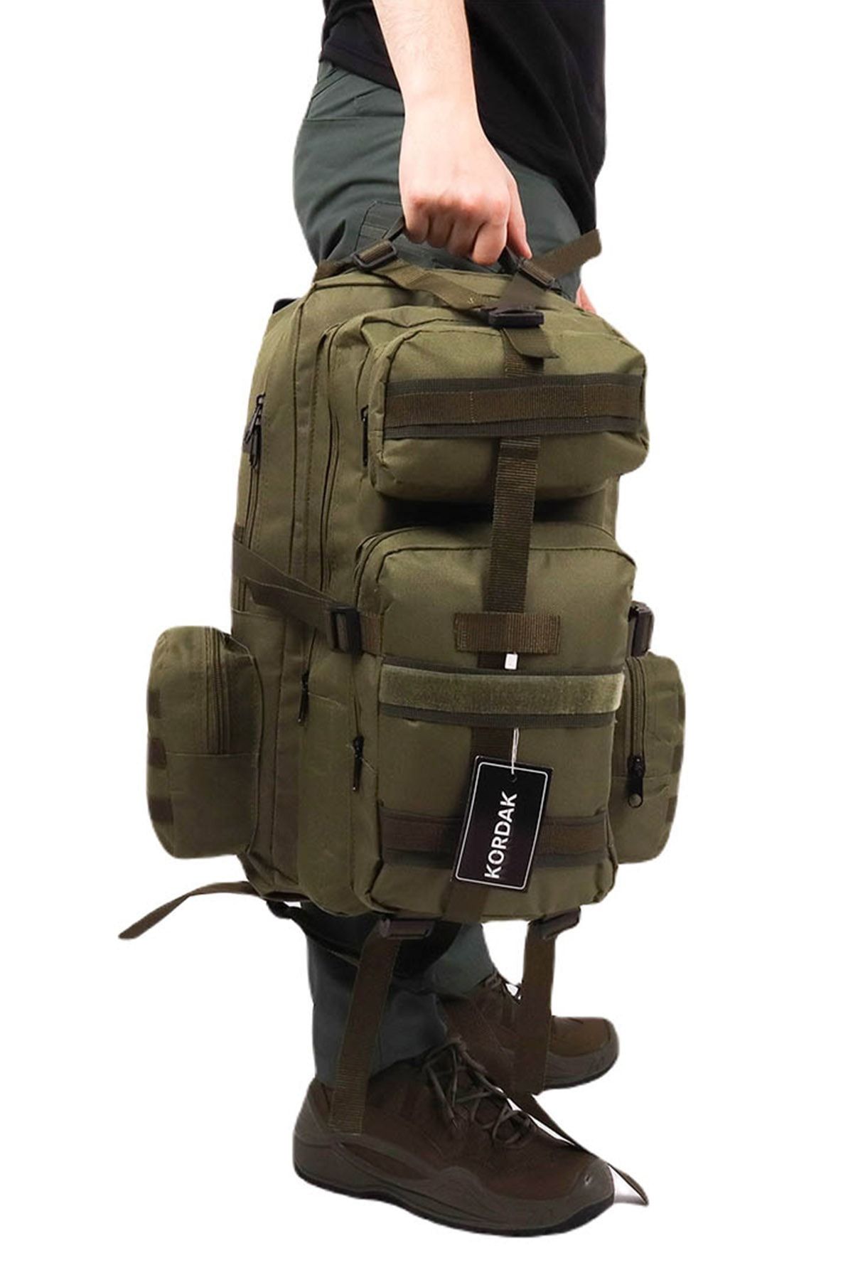 KORDAK Khaki 45 Lt Tactical Backpack Functional Outdoor Tactical