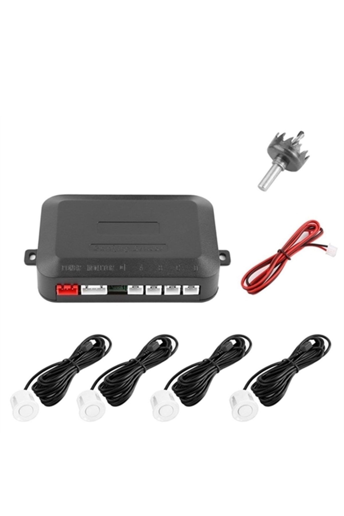 Le Moins Cher-Mercedes Gle Digital Display Vehicle Parking Sensor White Color with Sound Alert 3