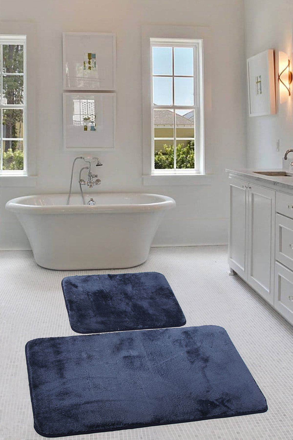 Navy bath mat new arrivals