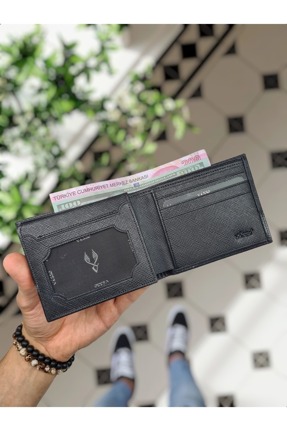 کیف پول مردانه قهوه ای VİSSO | 1299 اورجینال - تصویر 5