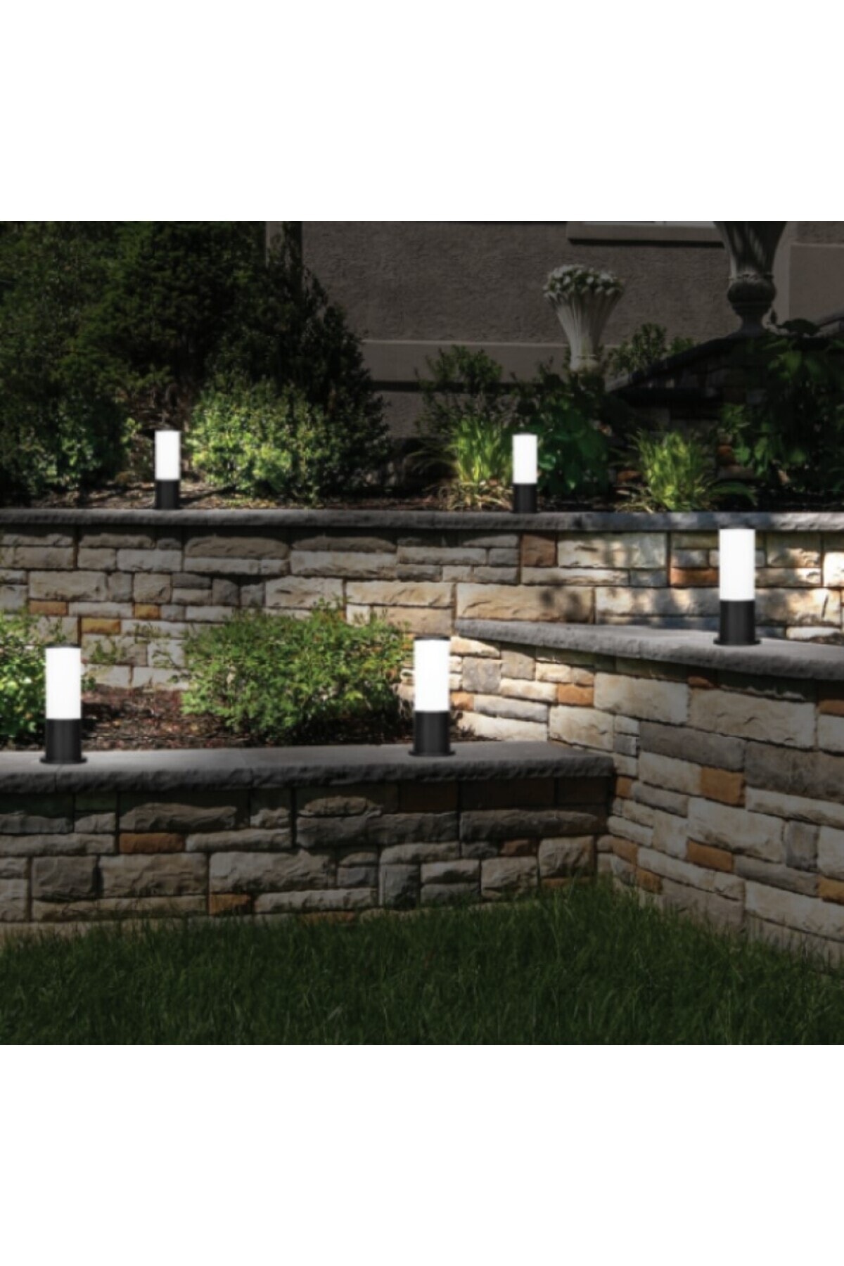 Genel Markalar 60 Watt Bahçe Set Üstü Armatür Kule Kısa Siyah Ip54 29cm E27 Setüstü Aydınlatmalar