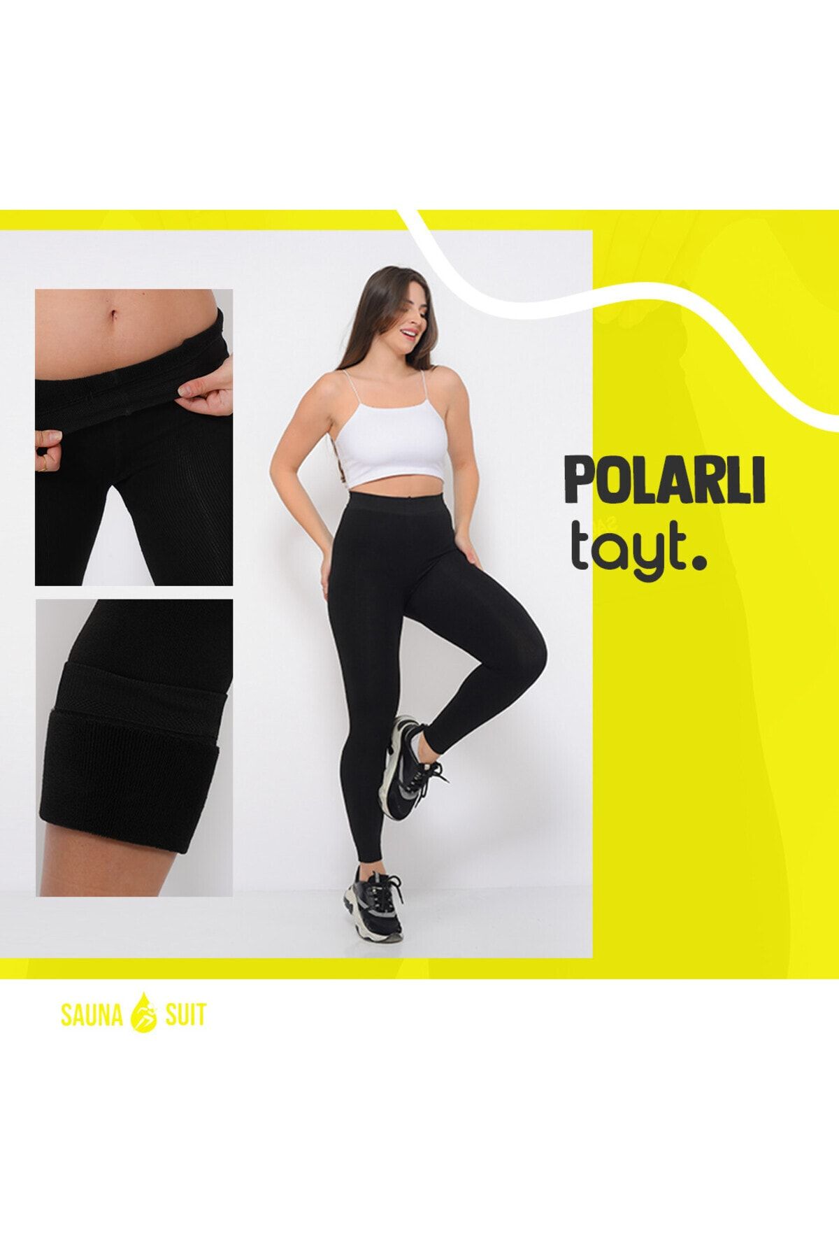 SAUNA SUIT Colanți Termici Unisex Tmeyen Eksra Cu Talie Înaltă Pentru Utilizare Zilnică Din Lycra Unisex - L/XL