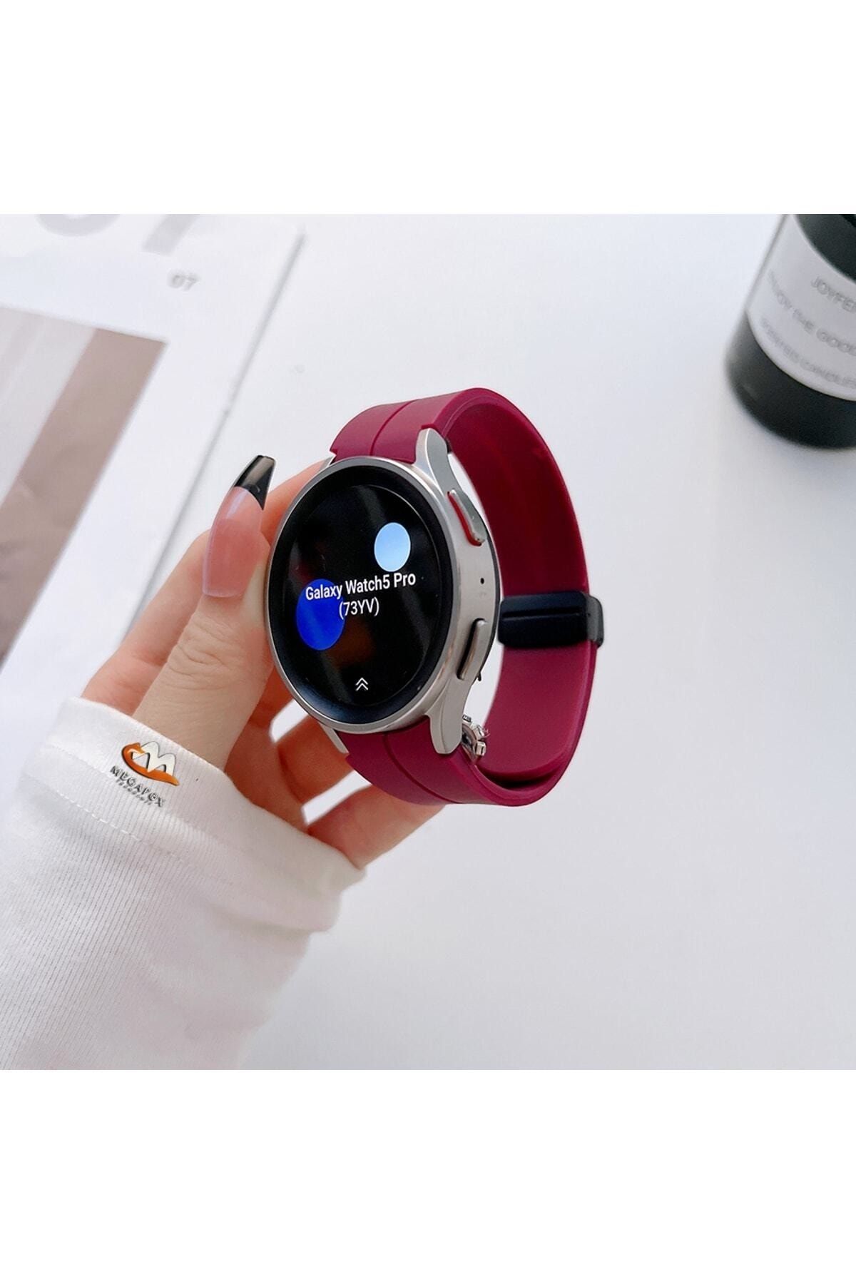 Dolia-سوار رياضي مغناطيسي متوافق مع ساعة Samsung Galaxy Watch 4 من السيليكون المغناطيسي مقاس 40-42-44-46 ملم 4