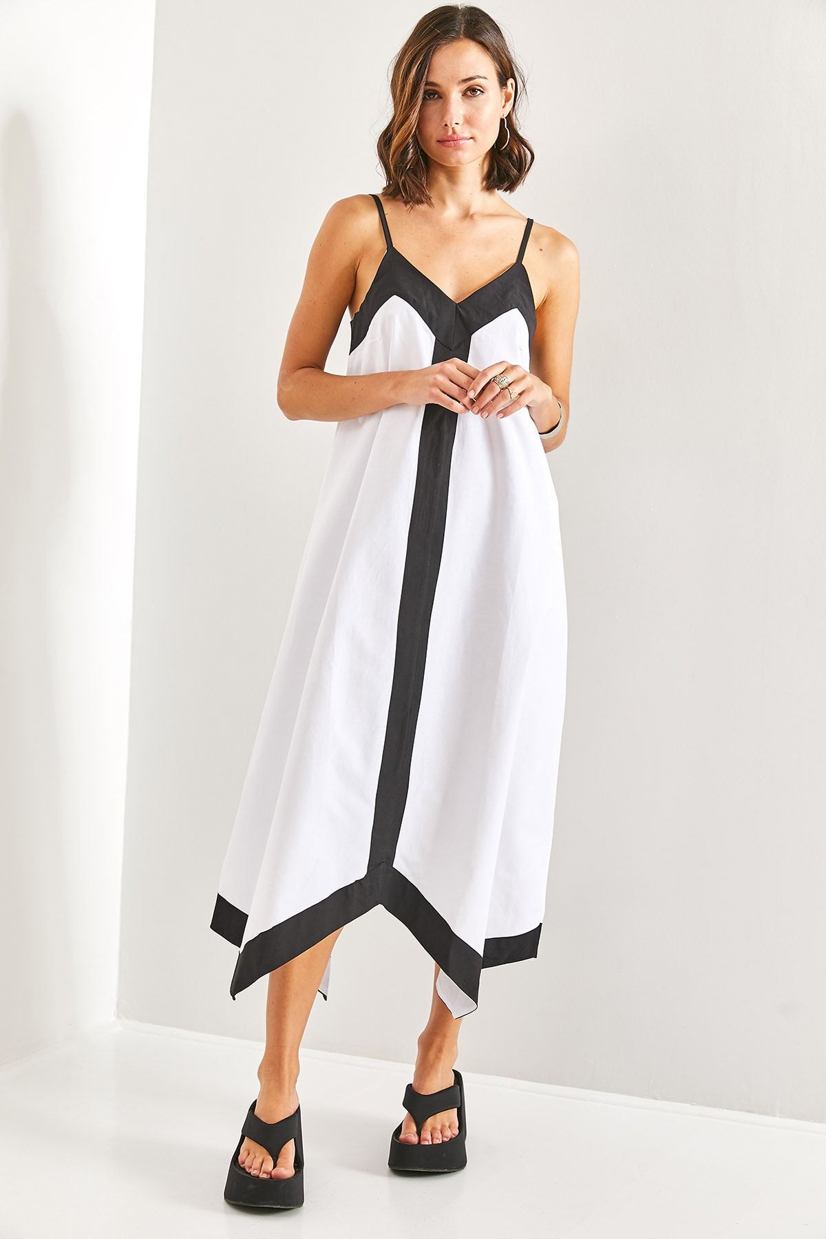 Striped deals strappy dress