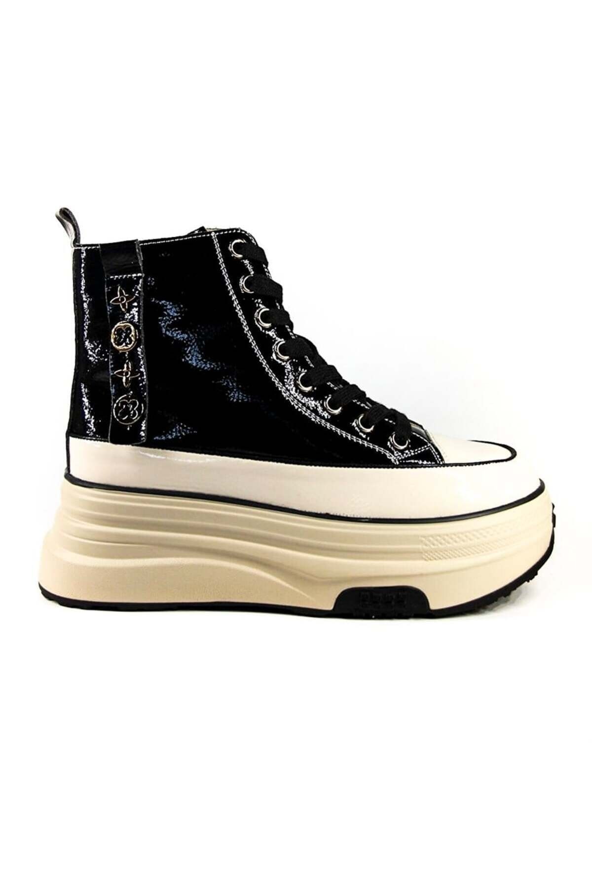 Guja 23k336 Women s Sports Shoes Black Patent Leather Trendyol