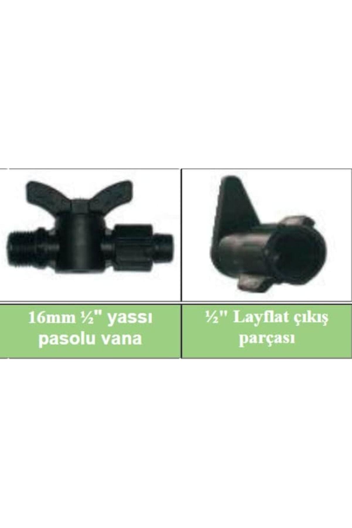 BESTPUMP 16mm Yassı Layflat Hortum Çıkış Parçası+Damlama Vana Seti