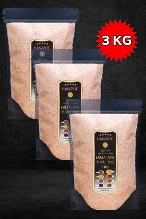 Hanzade Bitkisel Pembe Himalaya Tuzu Toz 1 Kg x 3 Adet