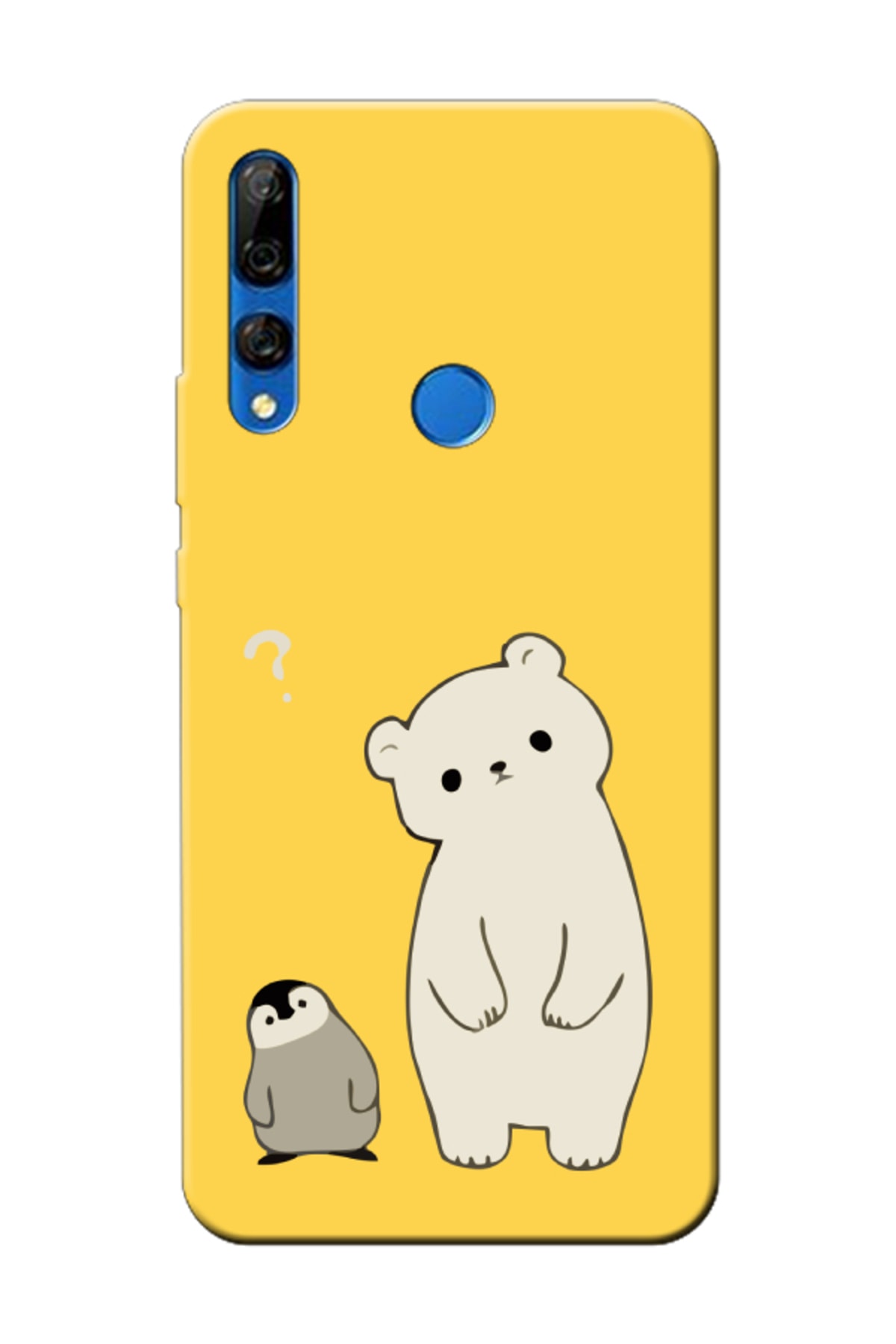 Huawei Y9 Prime 2019 Penguin And Teddy Bear Yellow Phone Case