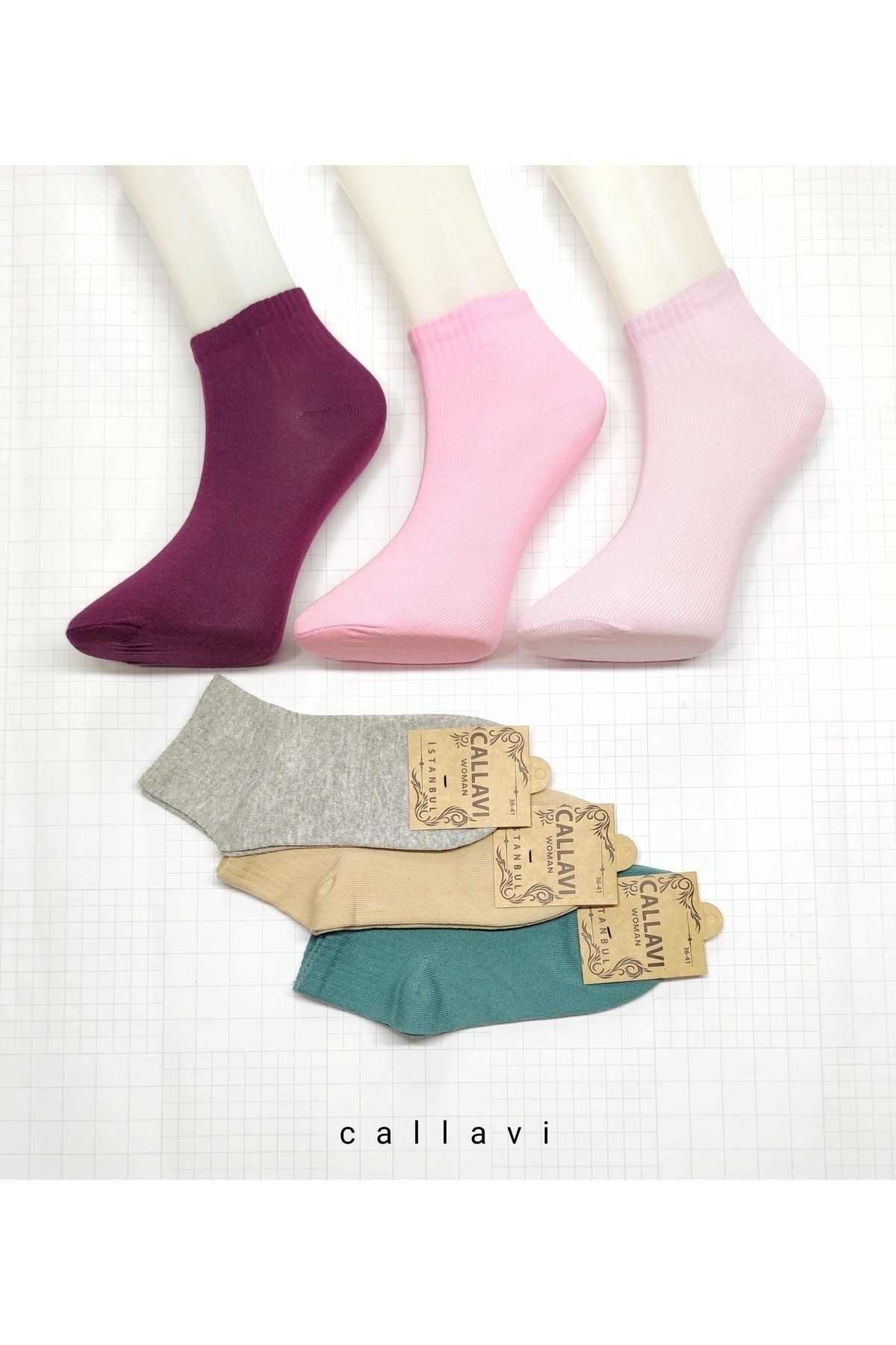 CALLAVI-ciorapi ciorapi colorati bumbac 6 perechi 3
