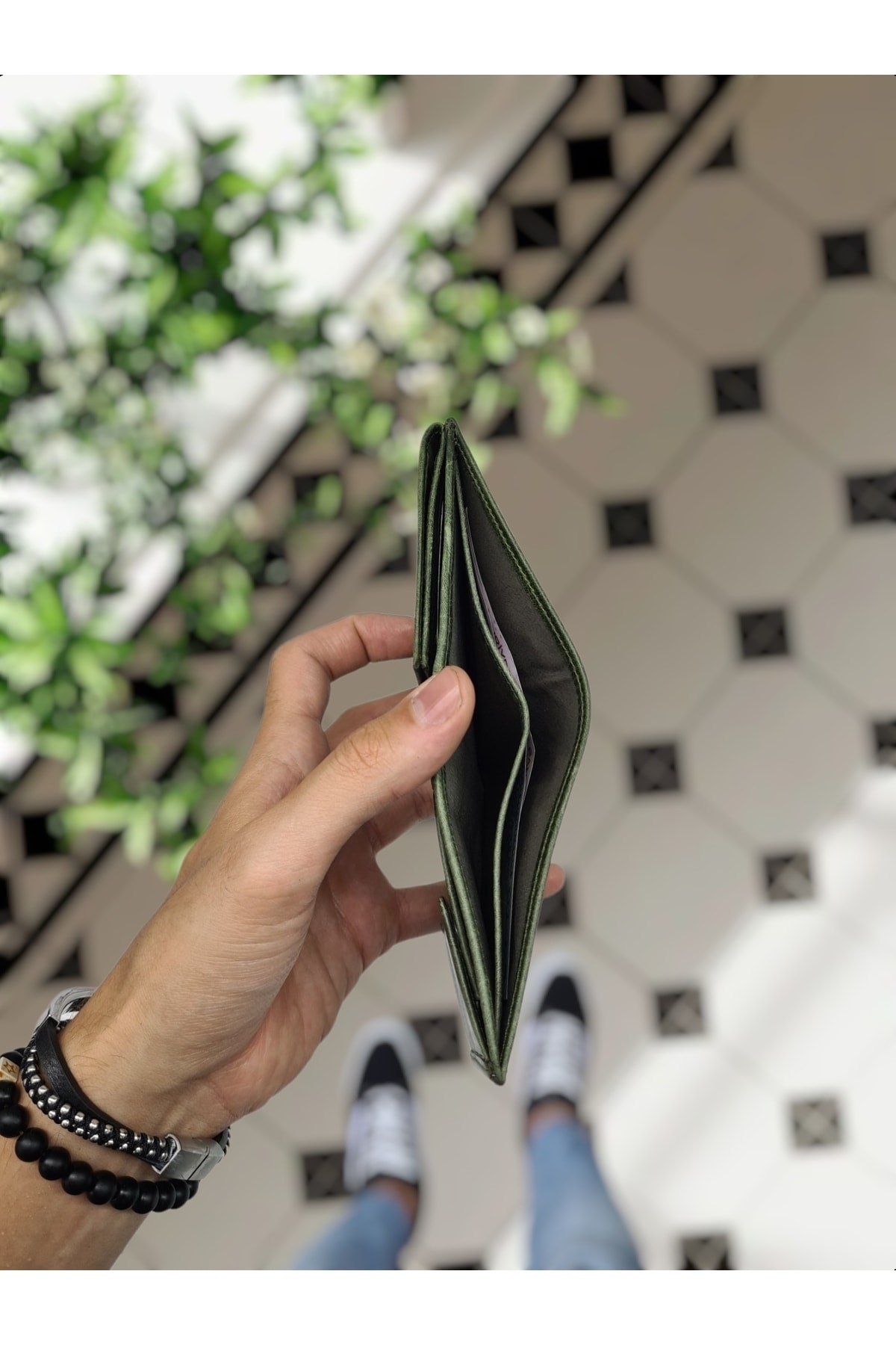 کیف پول مردانه سبز Visso leather | VİSSO 111 اورجینال - تصویر 6