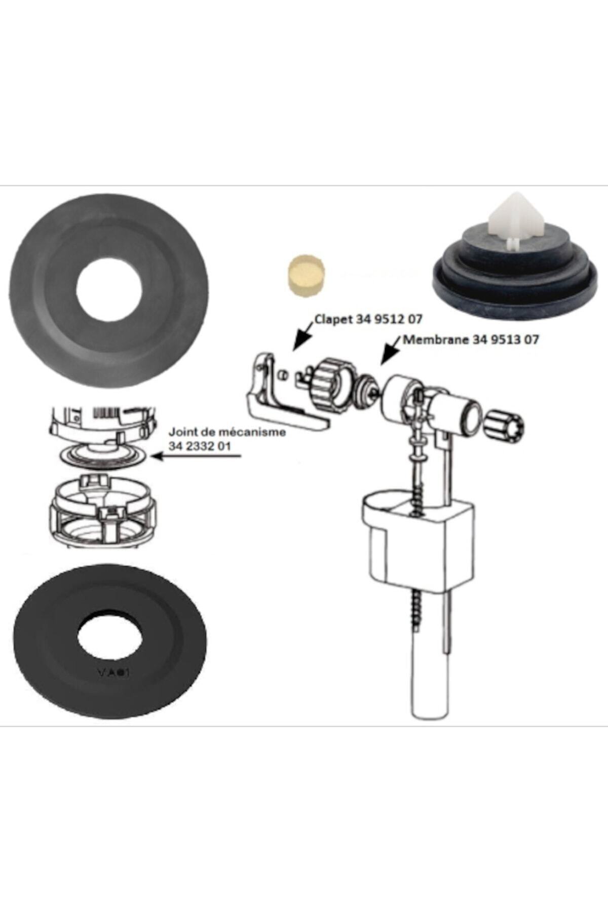 banyosepeti Tema Klozet Rezervuar Iç Takım Conta Seti Siamp Klozet Rezervuar Tamir Seti