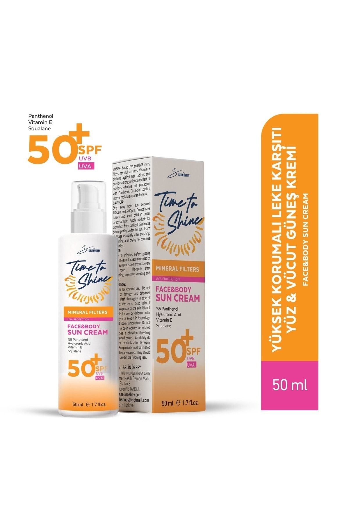 SELİN ÖZBEY Güneş Koruyucu Leke Karşıtı 50 SPF Krem