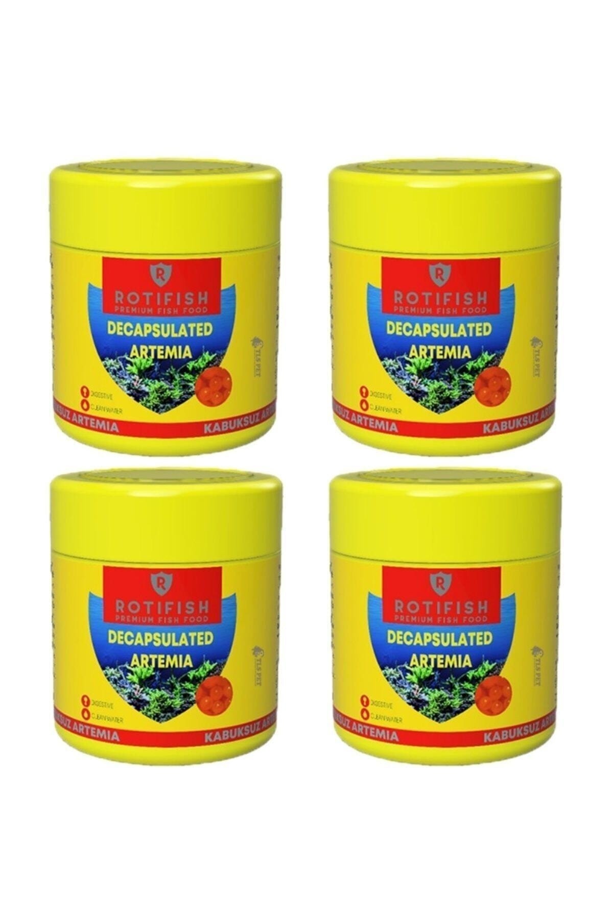 Rotifish Kabuksuz Decapsulated Artemia 15 gram Yavru Balık Yemi 4 Adet