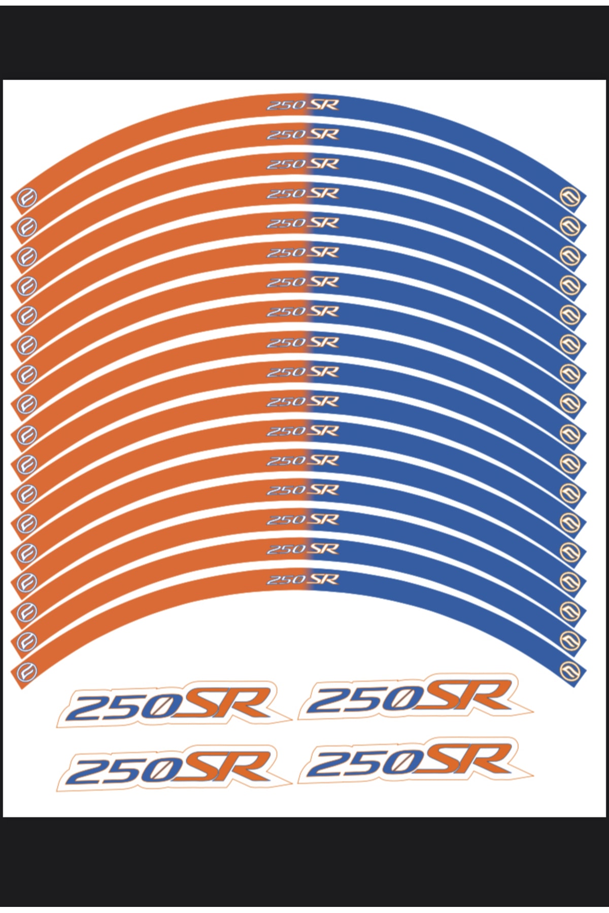MOTOSEPETİM CF MOTO 250SR JANT ŞERİDİ TURUNCU MAVİ