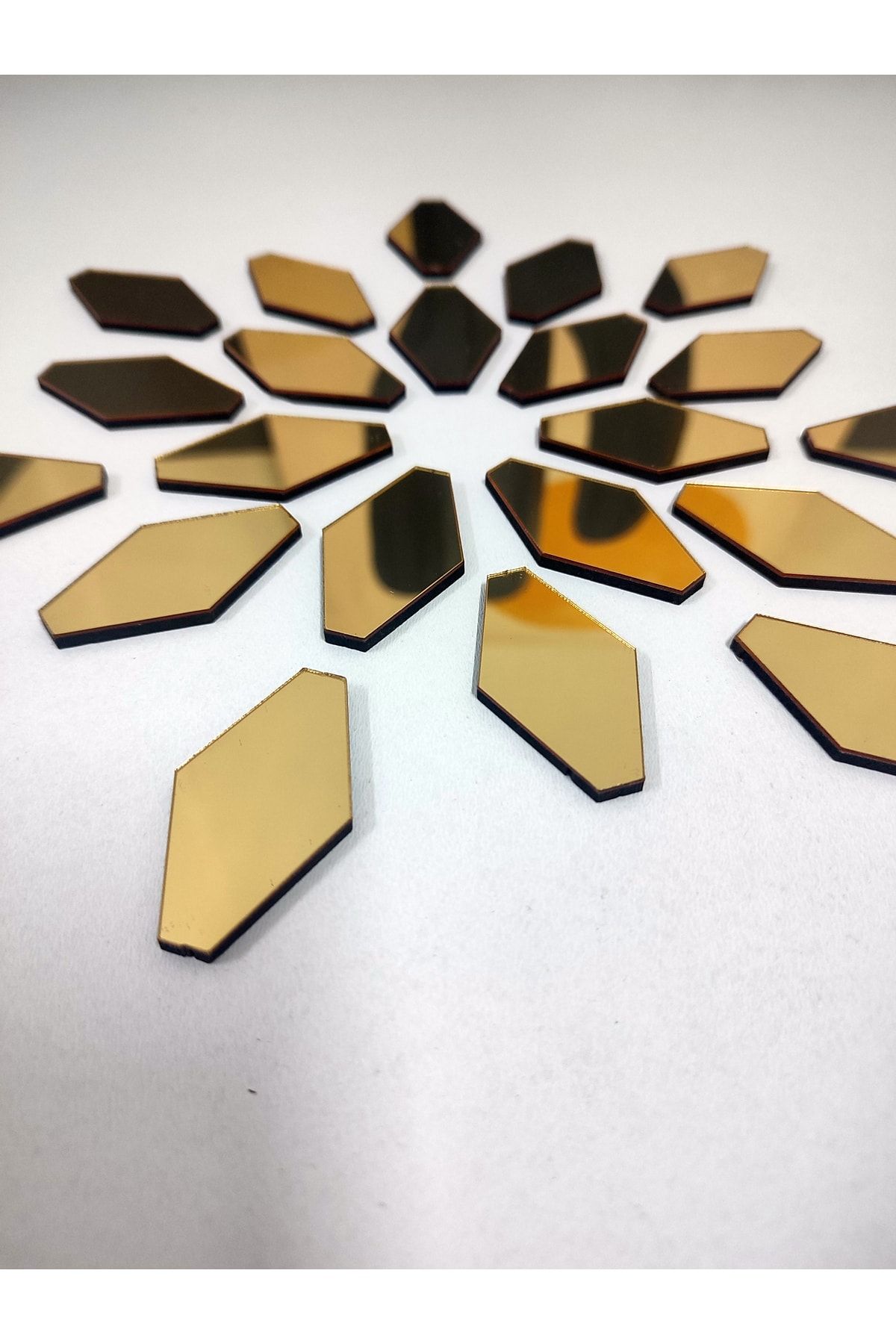 Tooall 50 Buc. Oglindă Decorativă Din Mozaic De Baie Din Plexiglas Diamant - Single size