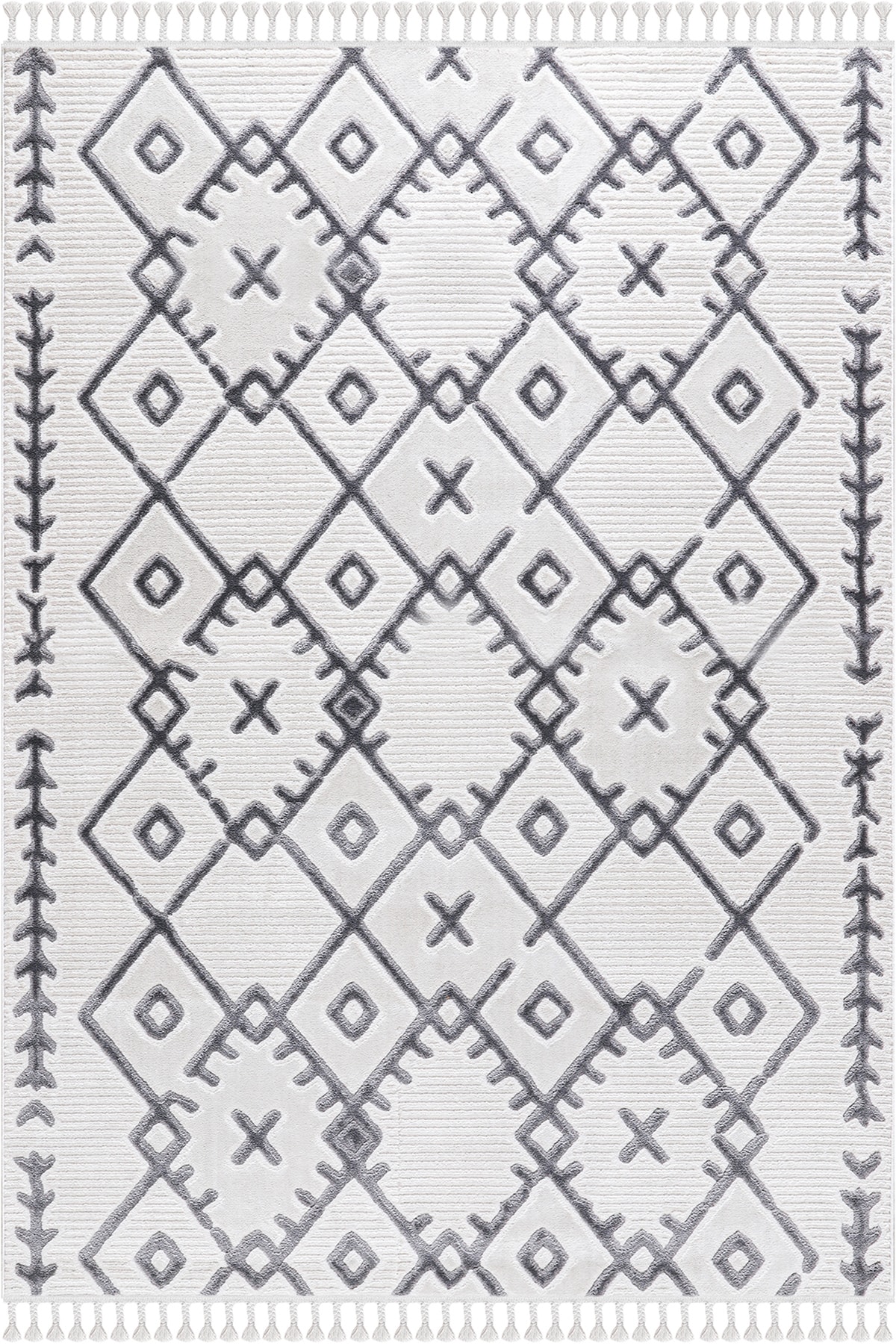EYLÜL B578T CREAM-L.GREY DECORATIVE MACHINE RUG