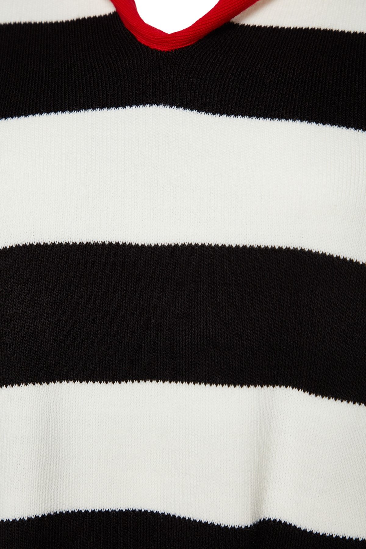 Trendyol Curve-Pulover tricot cu dungi cu gât polo roșu TBBAW23AN00045 7