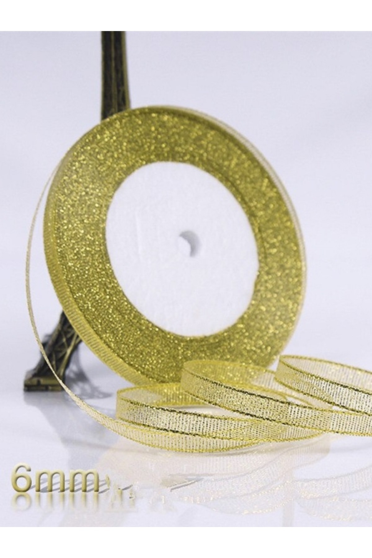 E Elmas Altın Simli Kurdele (10metre-6mm)