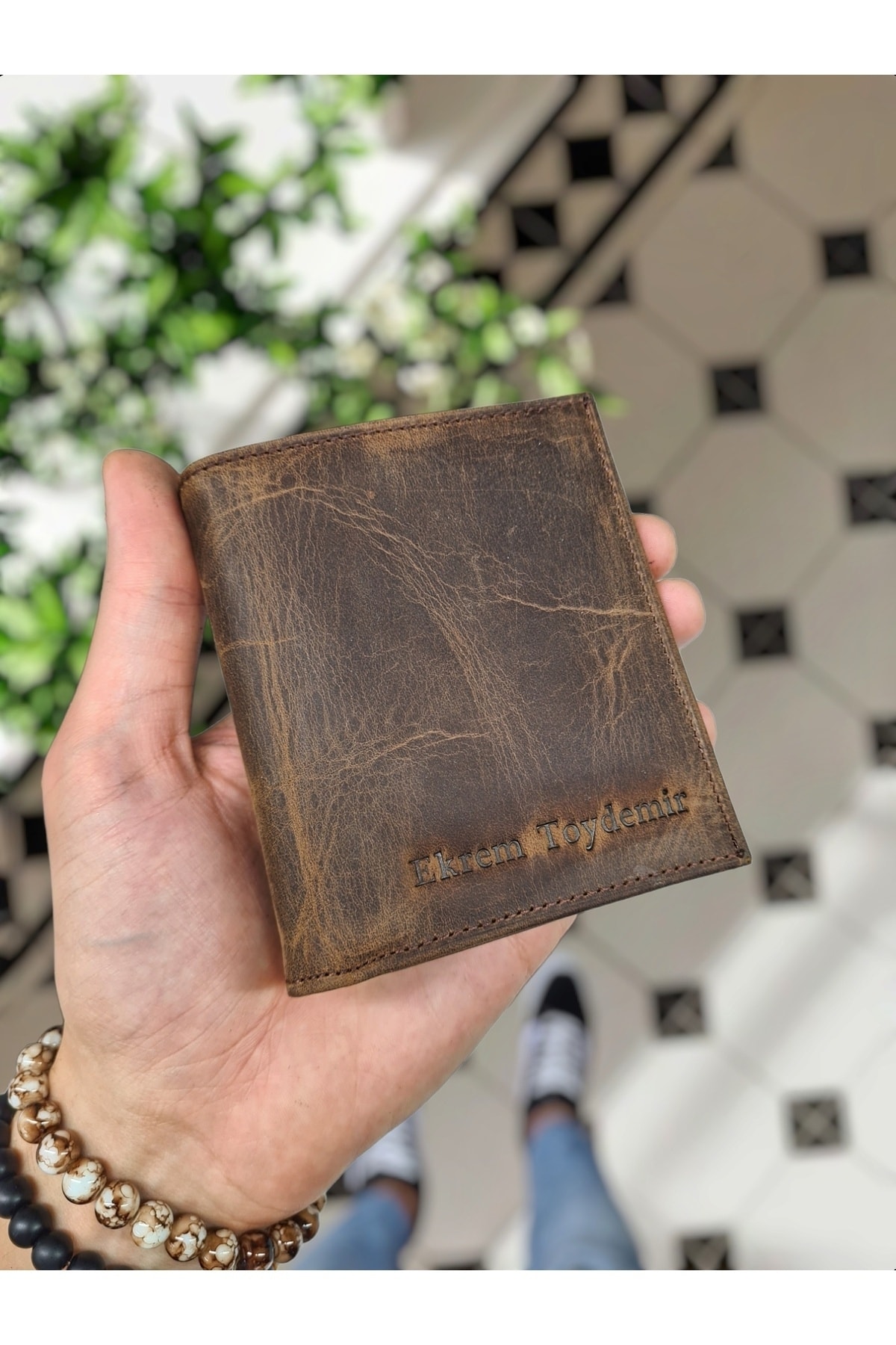 کیف پول مردانه قهوه ای Visso leather | 11111 اورجینال - تصویر 4