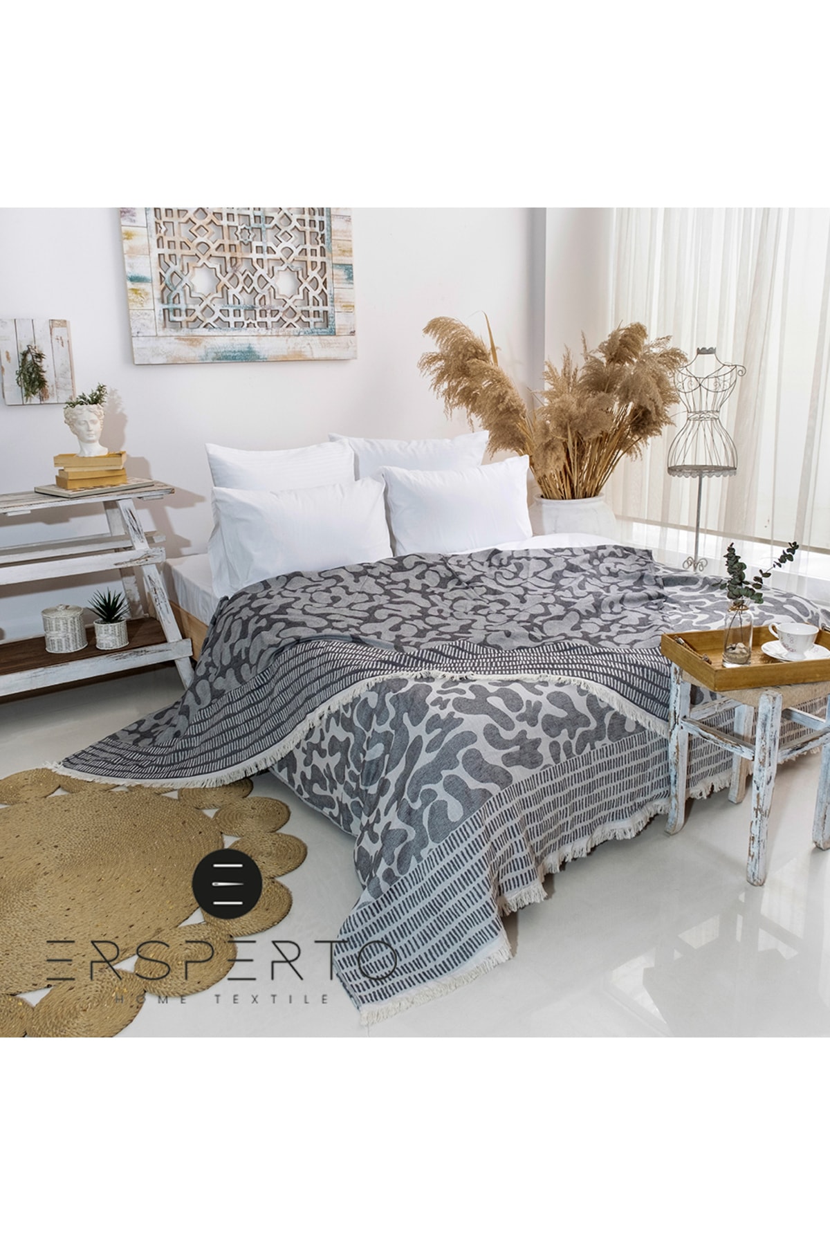Ersperto 2 Katlı Otantica Jakarlı Çift Kişilik Pike 200x240 Cm. 2