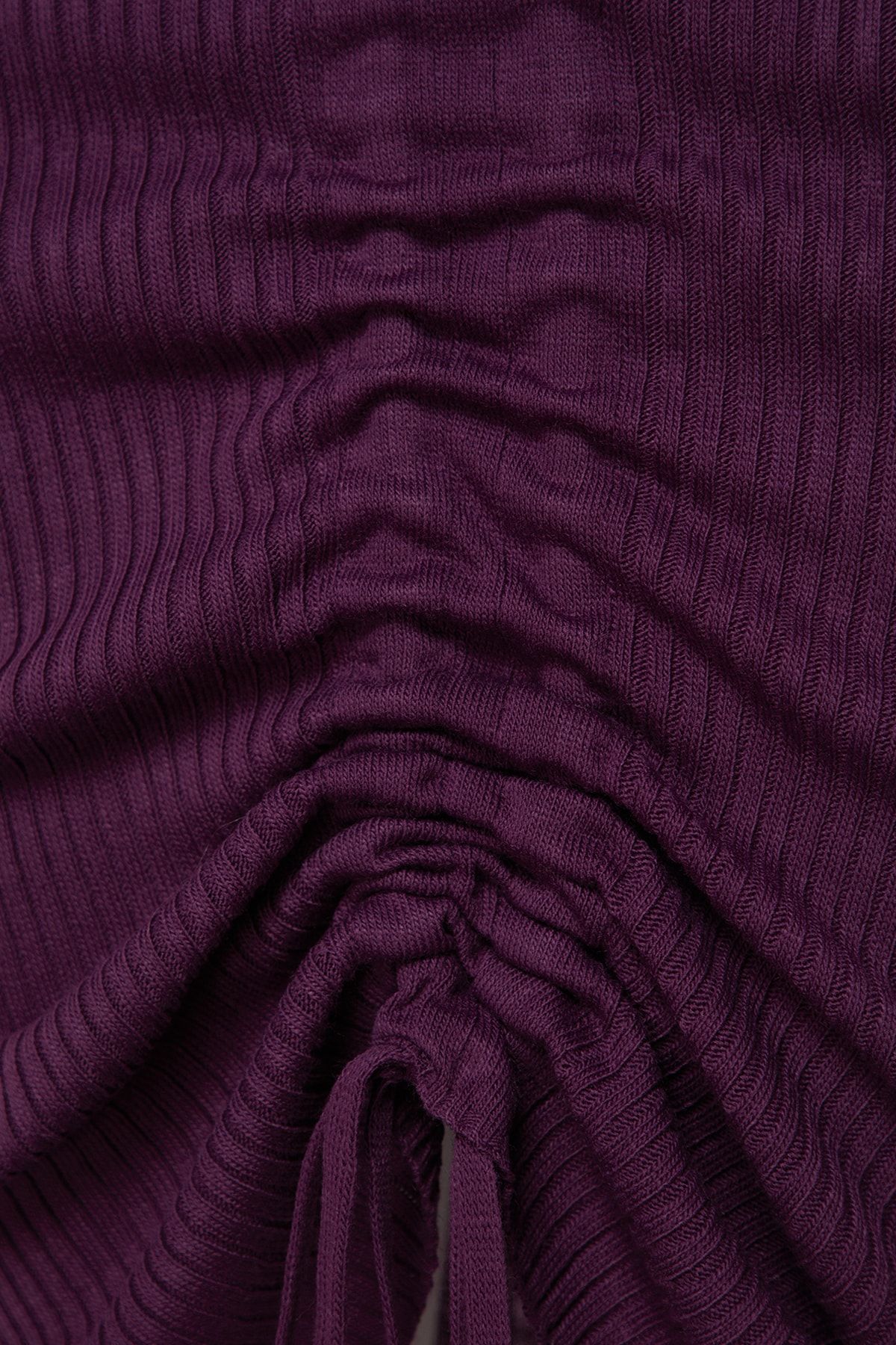 Trendyol Curve-Λεπτομερές λεπτό πλεκτό φόρεμα Plum Corded Gather TBBAW23AH00005 7