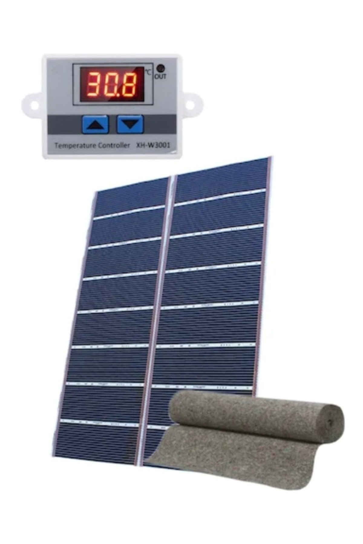 OXA TEKNOLOJİLERİ MÜHENDİSLİK Halı Altı Karbon Film Isıtıcı 50x100cm Dijital Termostatlı