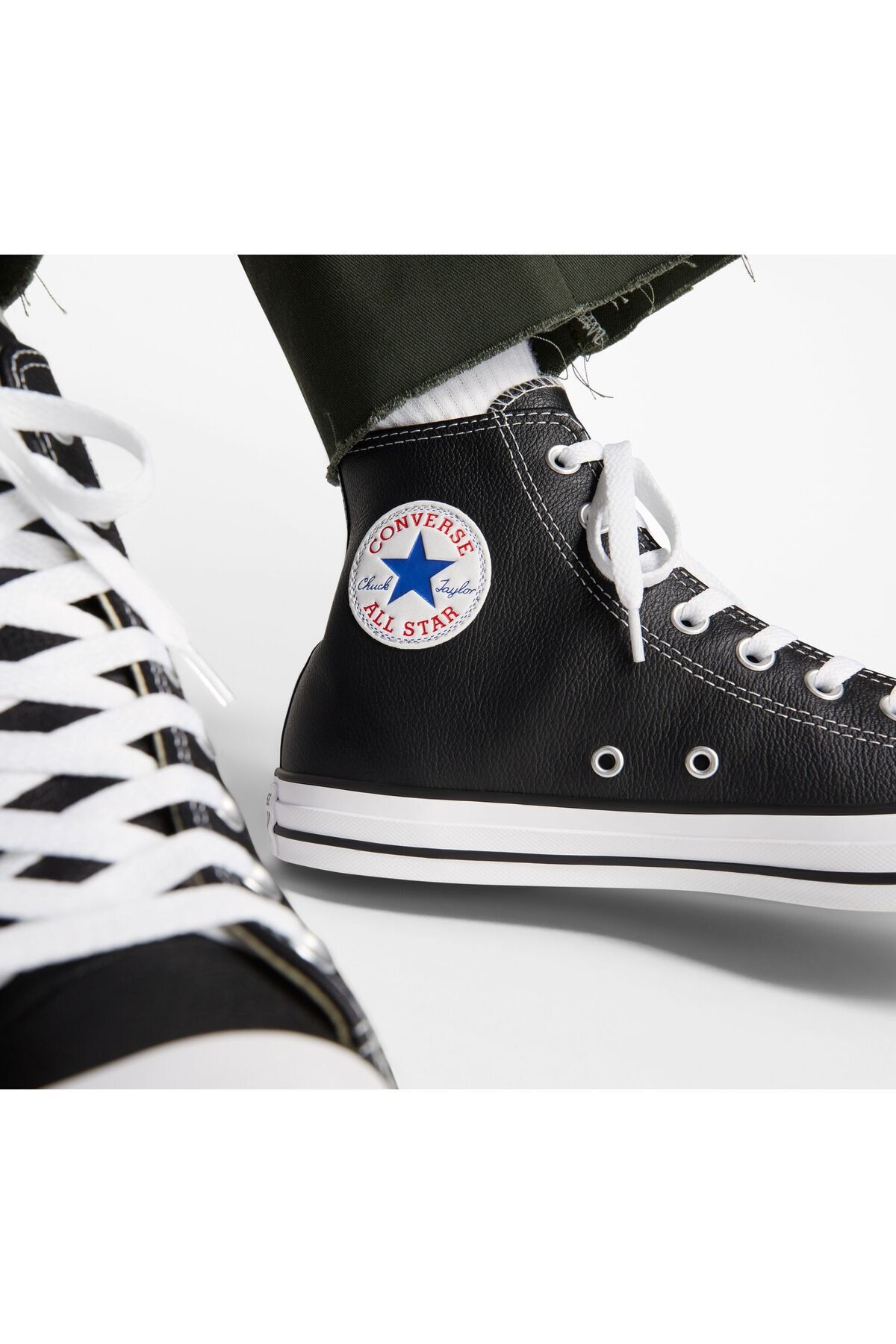 How much are leather converse online