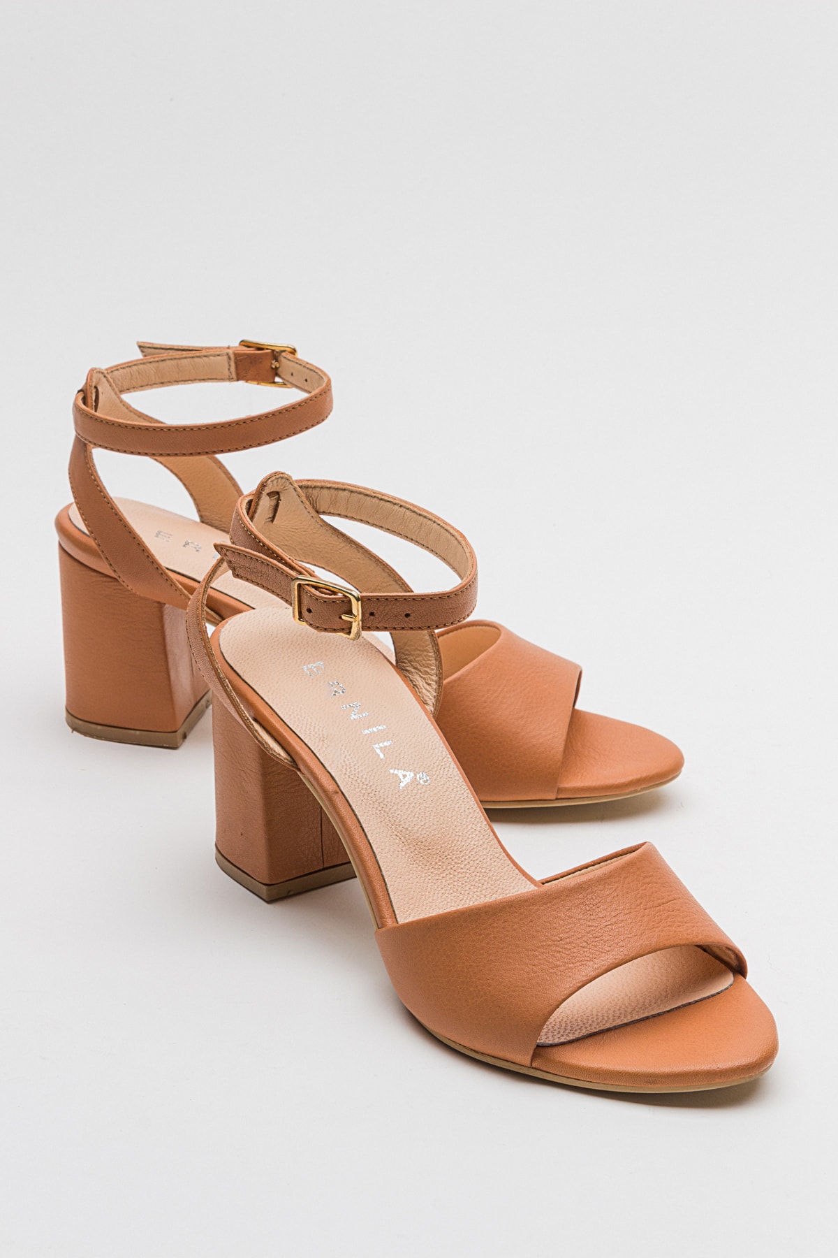 صندل زنانه قهوه ای GNS Shoes | Hakiki Deri Kadın Sandaleti اورجینال - تصویر 6