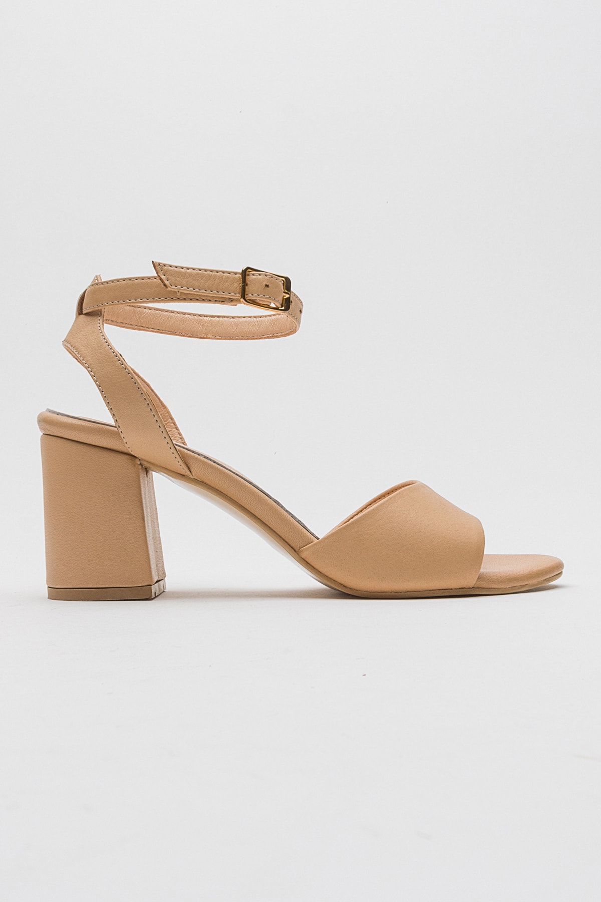 صندل زنانه بژ GNS Shoes | Hakiki Deri Kadın Sandaleti اورجینال - تصویر 5