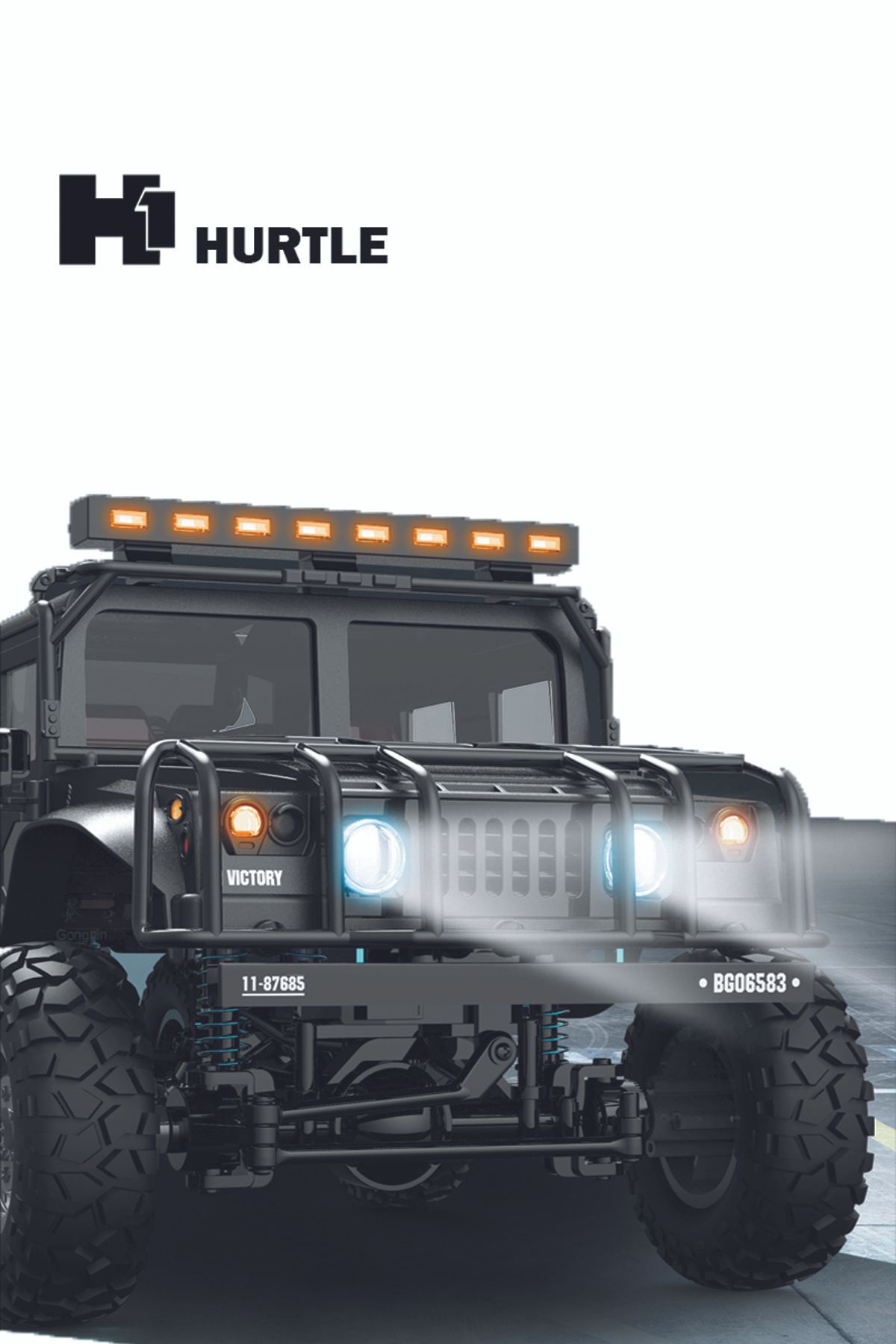 H1 Hurtle Metal 1:12 2.4GHz Uzaktan Kumandalı 4WD RC Off Road Model Araba