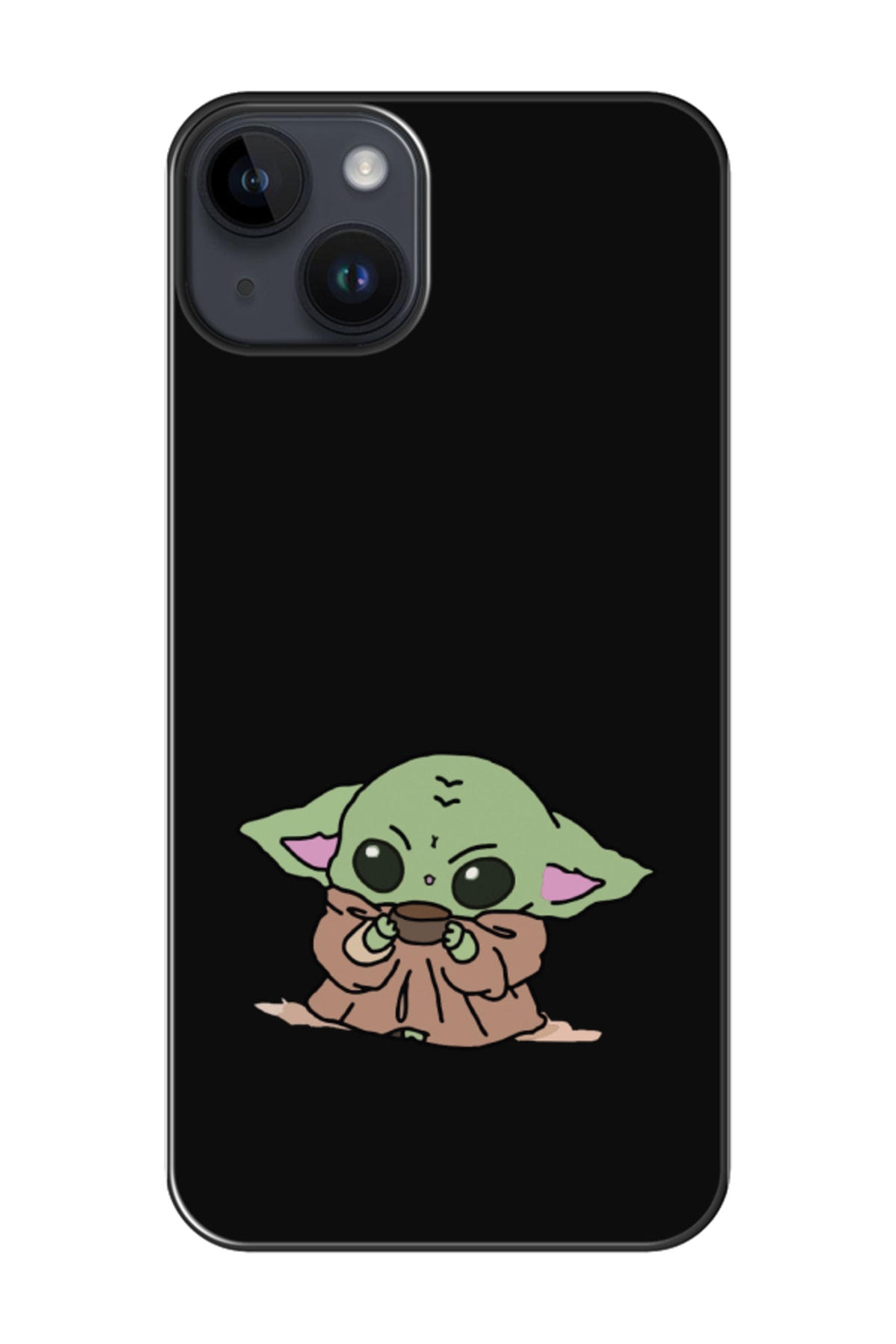 Iphone 14 Plus Baby Yoda Black Phone Case